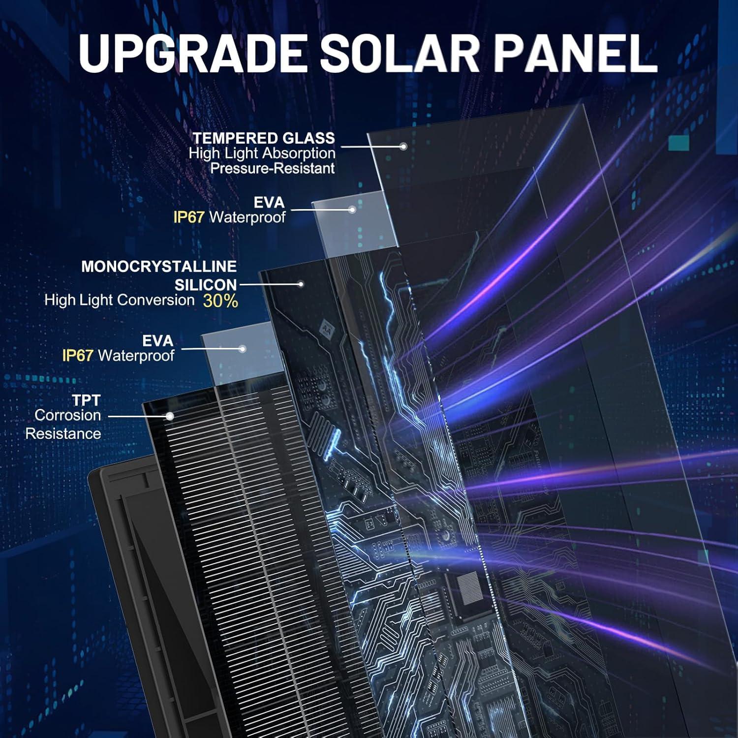 Luces Solares Exteriores Daphino 2500LM 252LEDs 3 Cabezas