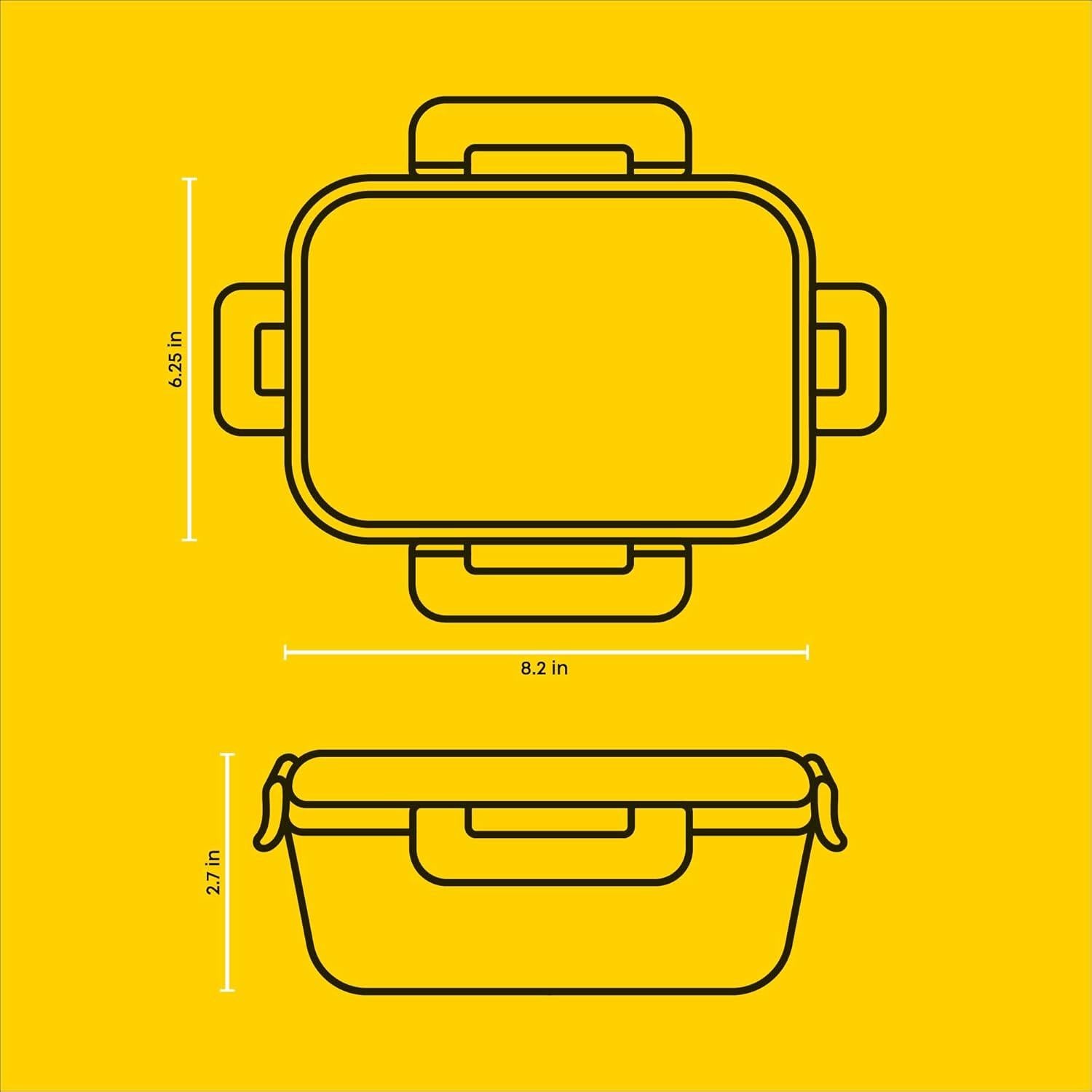 Contenedores de Almacenamiento de Alimentos JoyJolt 5 Piezas 1.04L