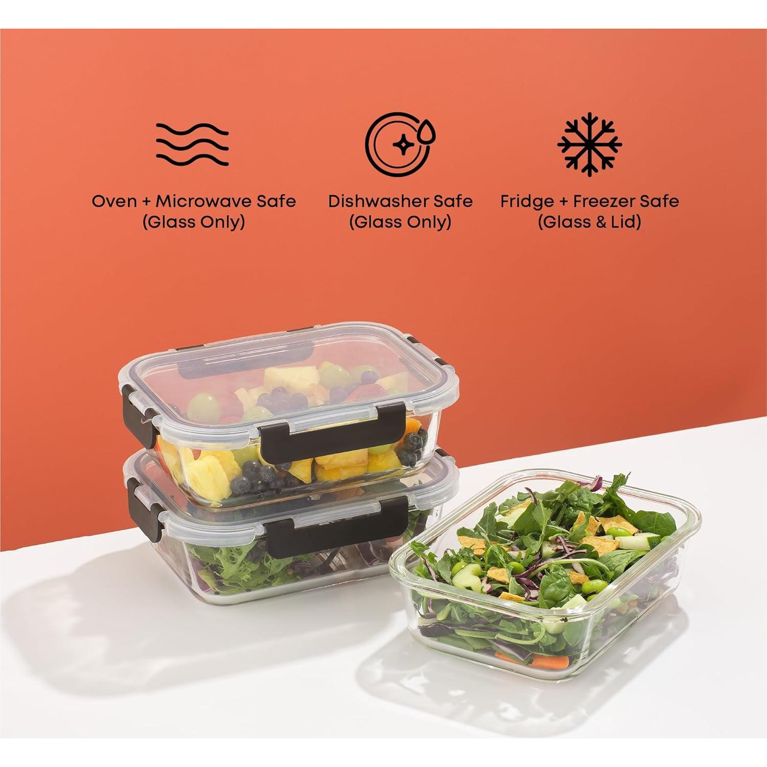 Contenedores de Almacenamiento de Alimentos JoyJolt 5 Piezas 1.04L