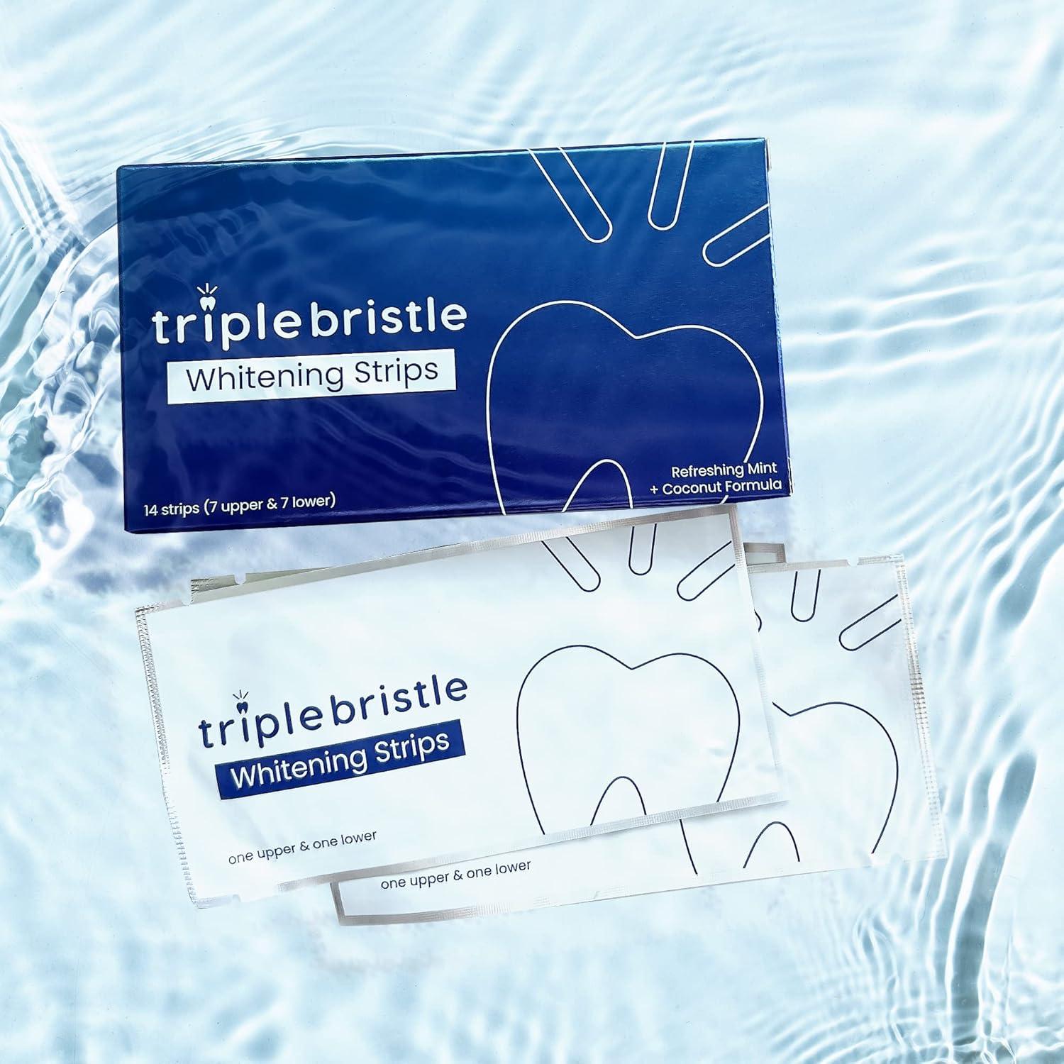 Tiras Blanqueadoras Triple Bristle para Dientes Sensibles - 14 Unidades