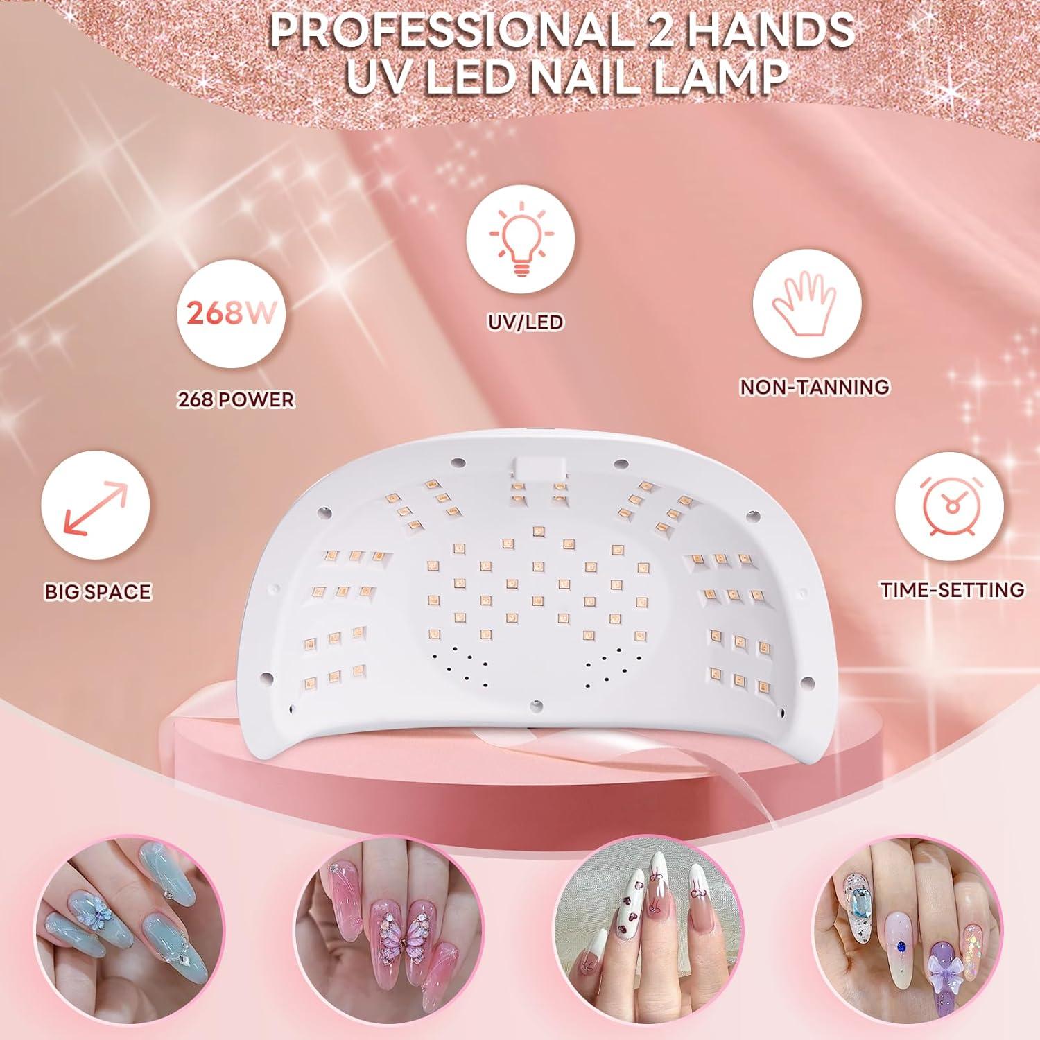 Lámpara UV LED Profesional HeerMua 268W para Uñas en Gel
