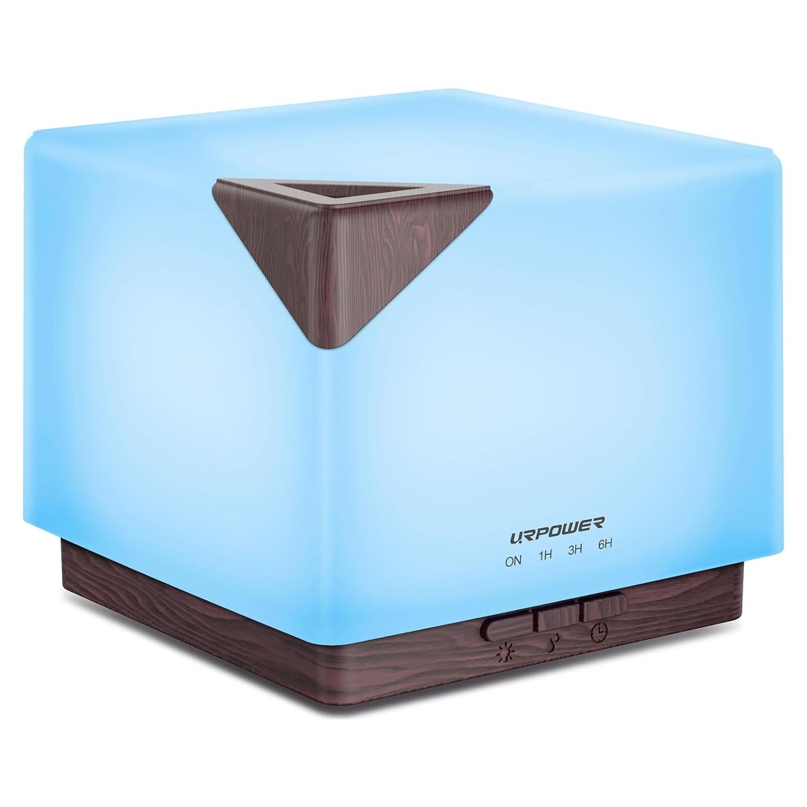 Difusor de Aceite Esencial URPOWER 700ml con Luz LED y Temporizador