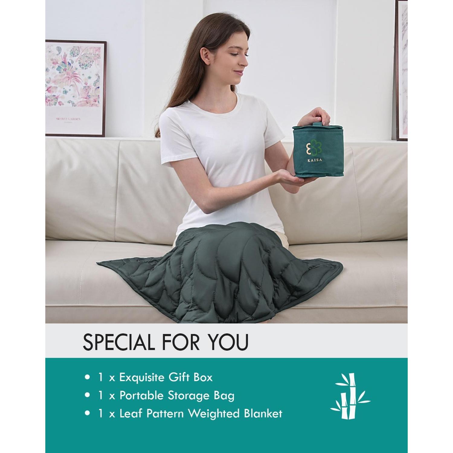 Manta con peso Kaisa Cooling 58x74 cm 2.27 kg Microfibra Verde