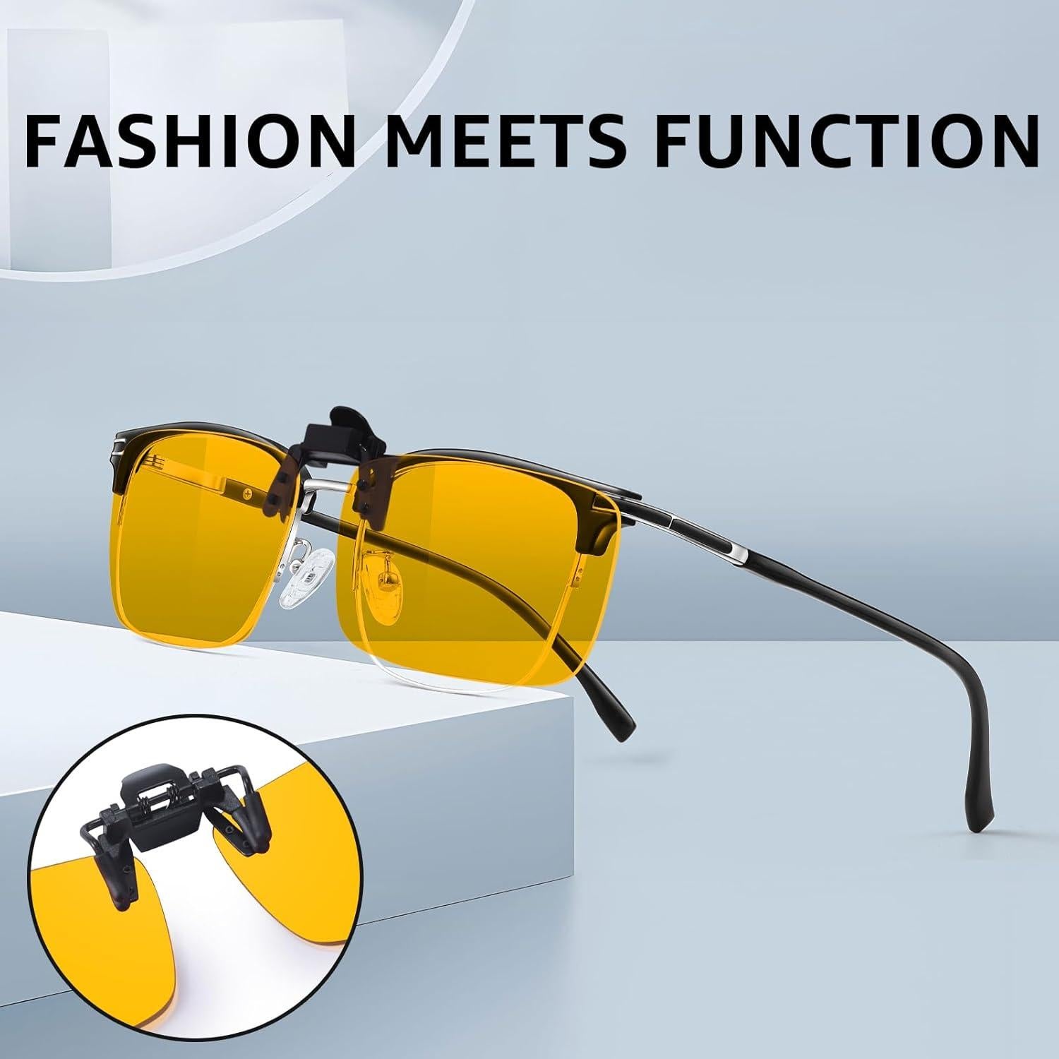 Gafas Clip-On VIEWBETTER Bloqueo Luz Azul 3 Piezas Naranja Amarillo