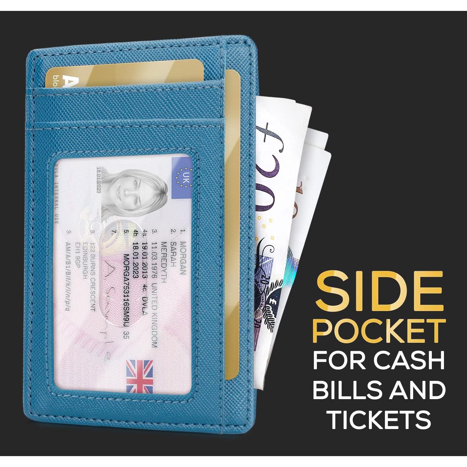 Billetera delgada PIRNA para hombres con bloqueo RFID - Azul Cielo