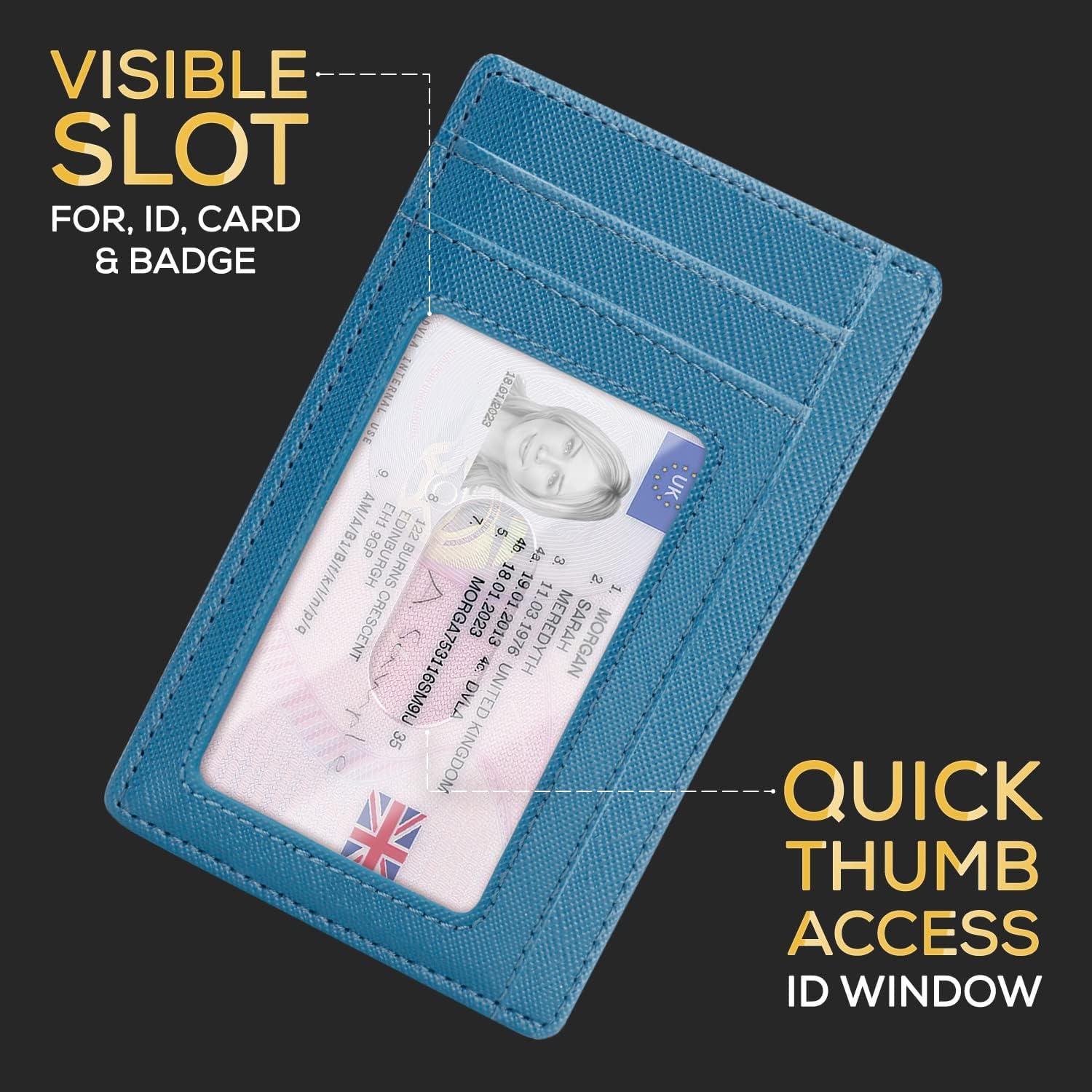 Billetera delgada PIRNA para hombres con bloqueo RFID - Azul Cielo