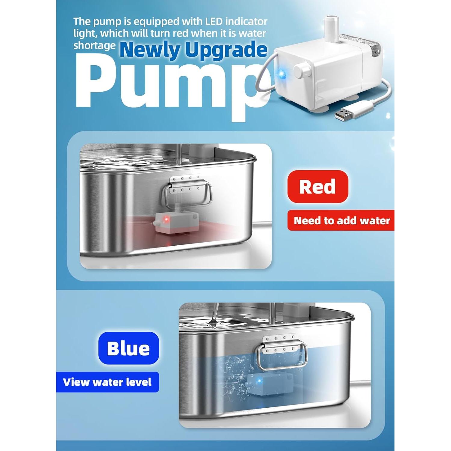 Fuente de Agua para Perros MAILOFY WF120 12L Acero Inoxidable