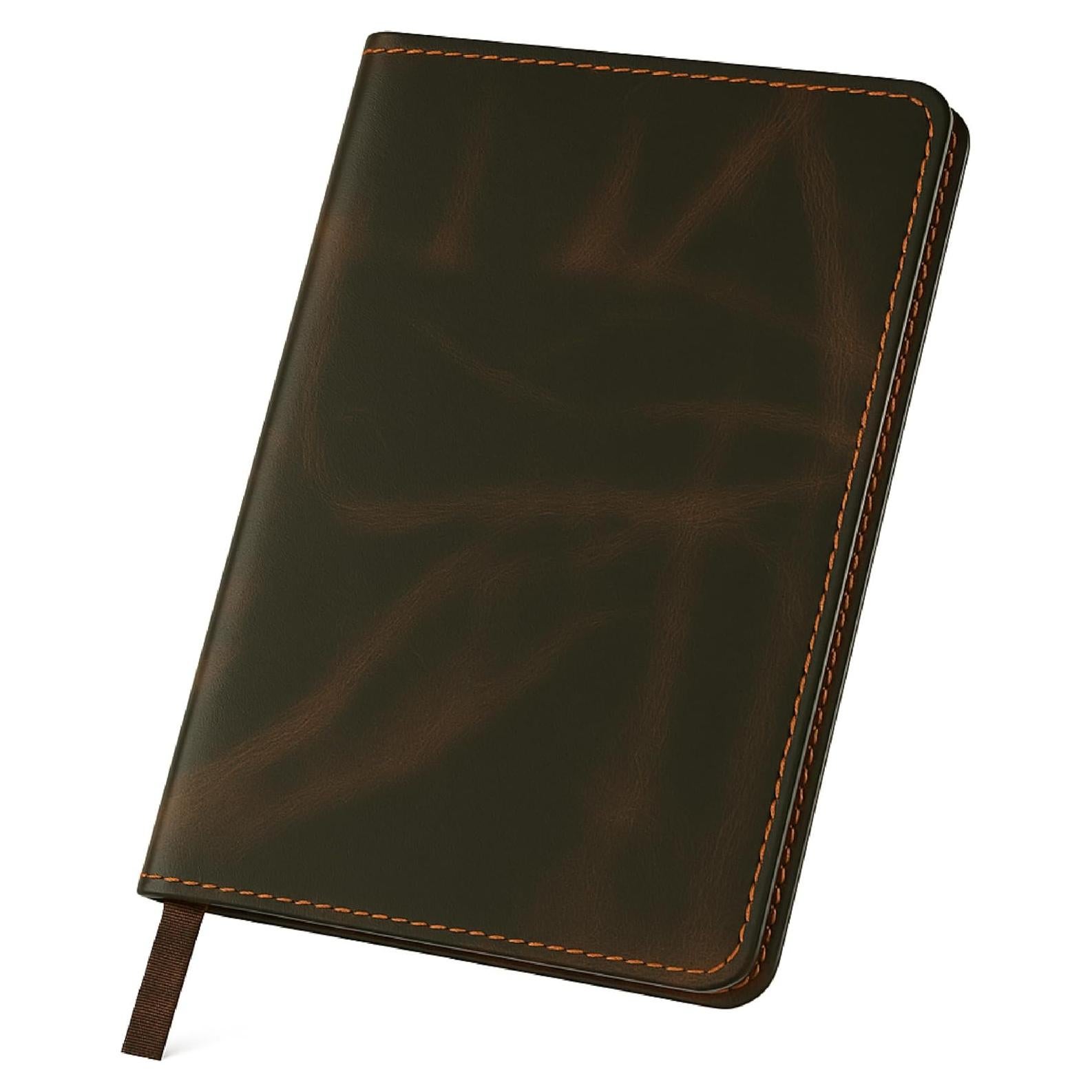Cubierta de Diario de Cuero A5 TheAntiq Marrón Hecha a Mano