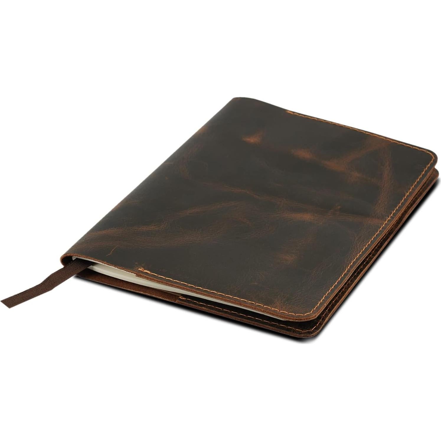 Cubierta de Diario de Cuero A5 TheAntiq Marrón Hecha a Mano