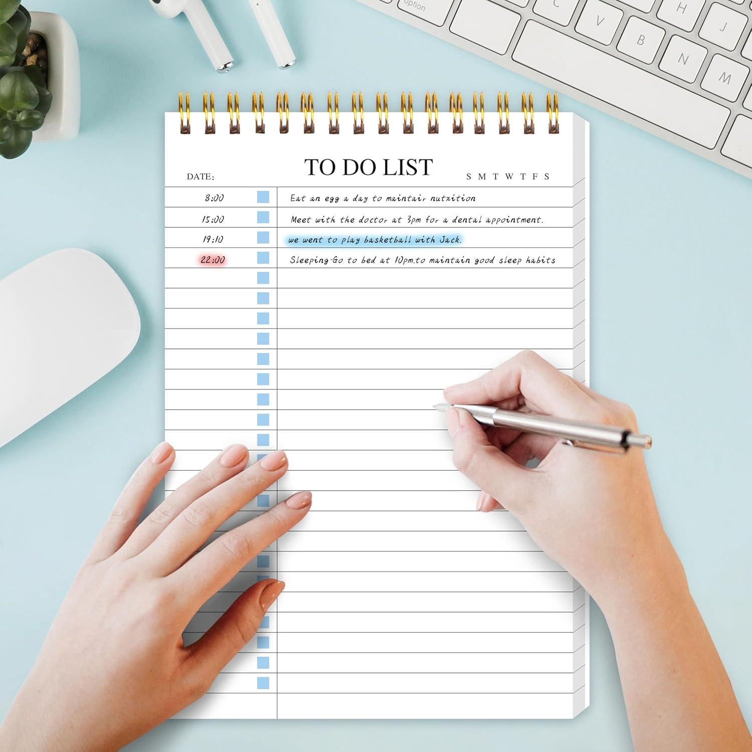 Bloc de Notas A5 KAICN Impermeable Azul 52 Hojas