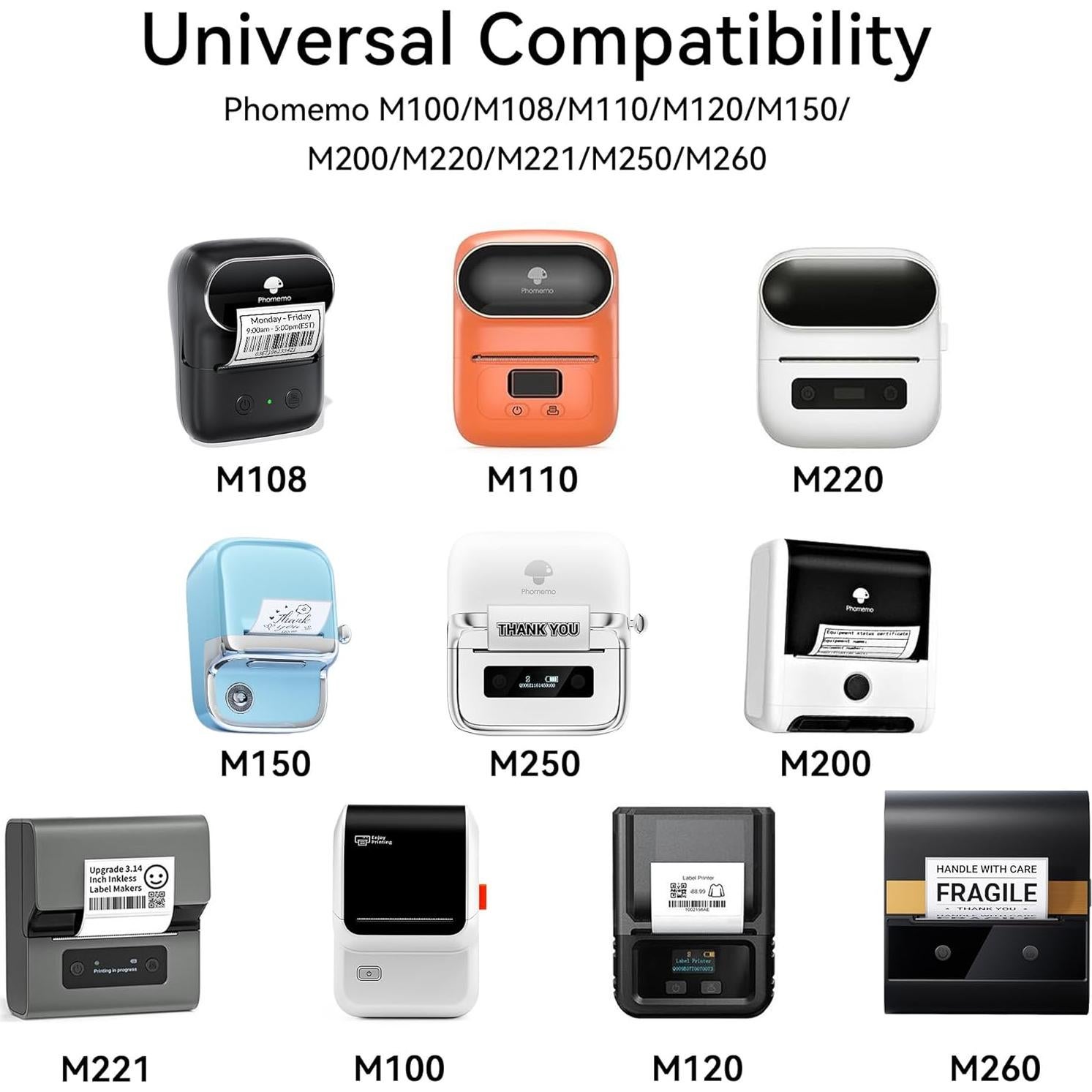 Etiquetas térmicas autoadhesivas Phomemo M110 50x30mm 230 unidades