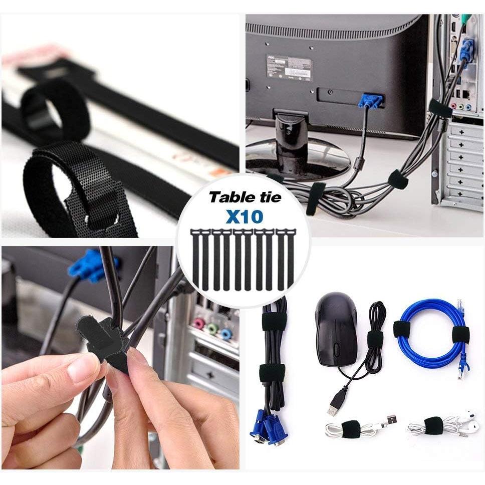 Caja de Gestión de Cables ShellKingdom CB100, 2 Conjuntos, Negro