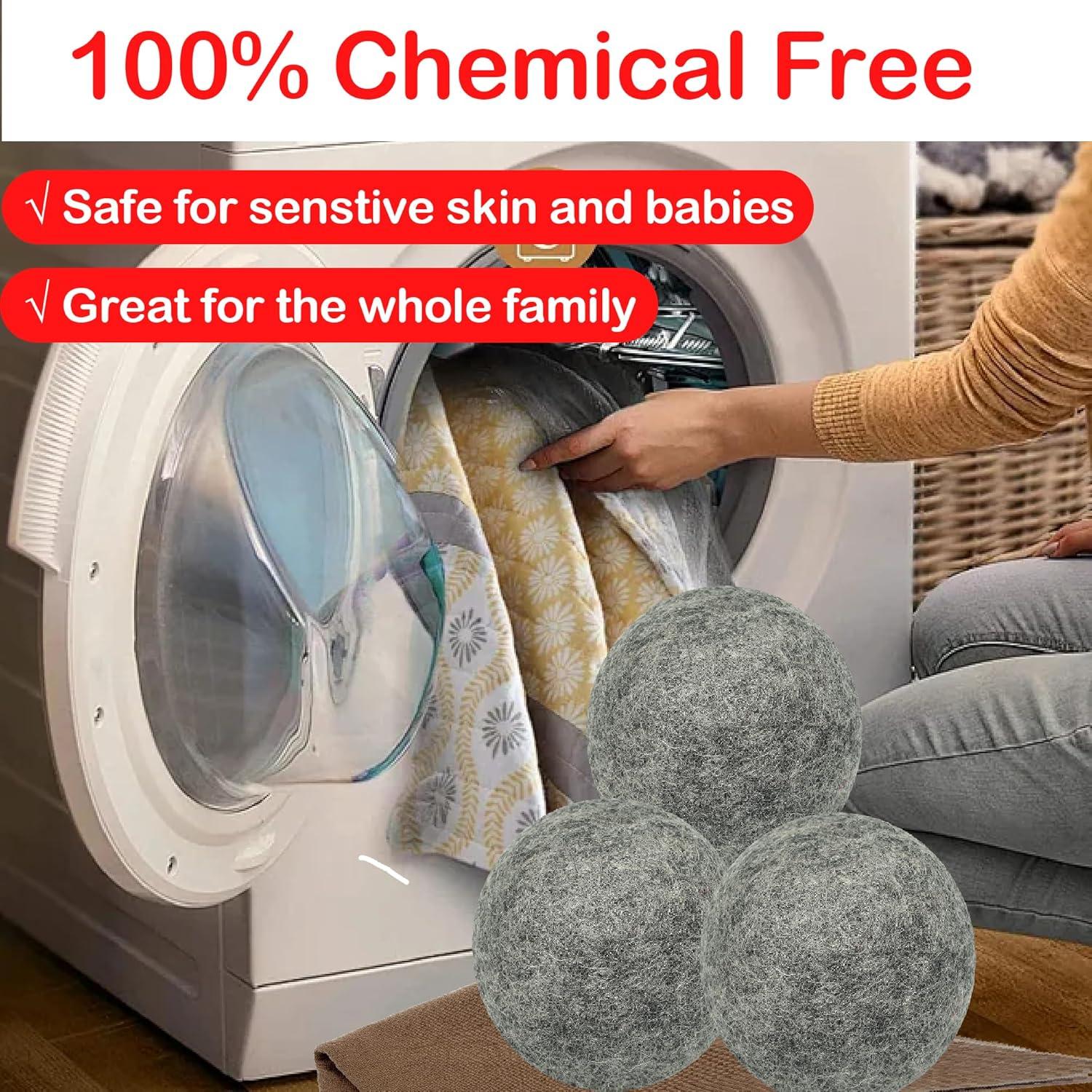 Bolas de Secado de Lana Reutilizables 6 Pcs - Antiestáticas