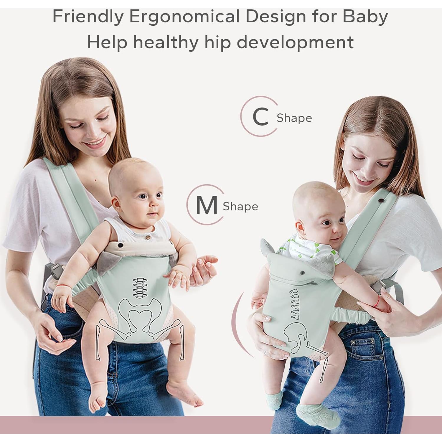 Portabebés Ergonómico SERAPHY Azul para 3-36 Meses