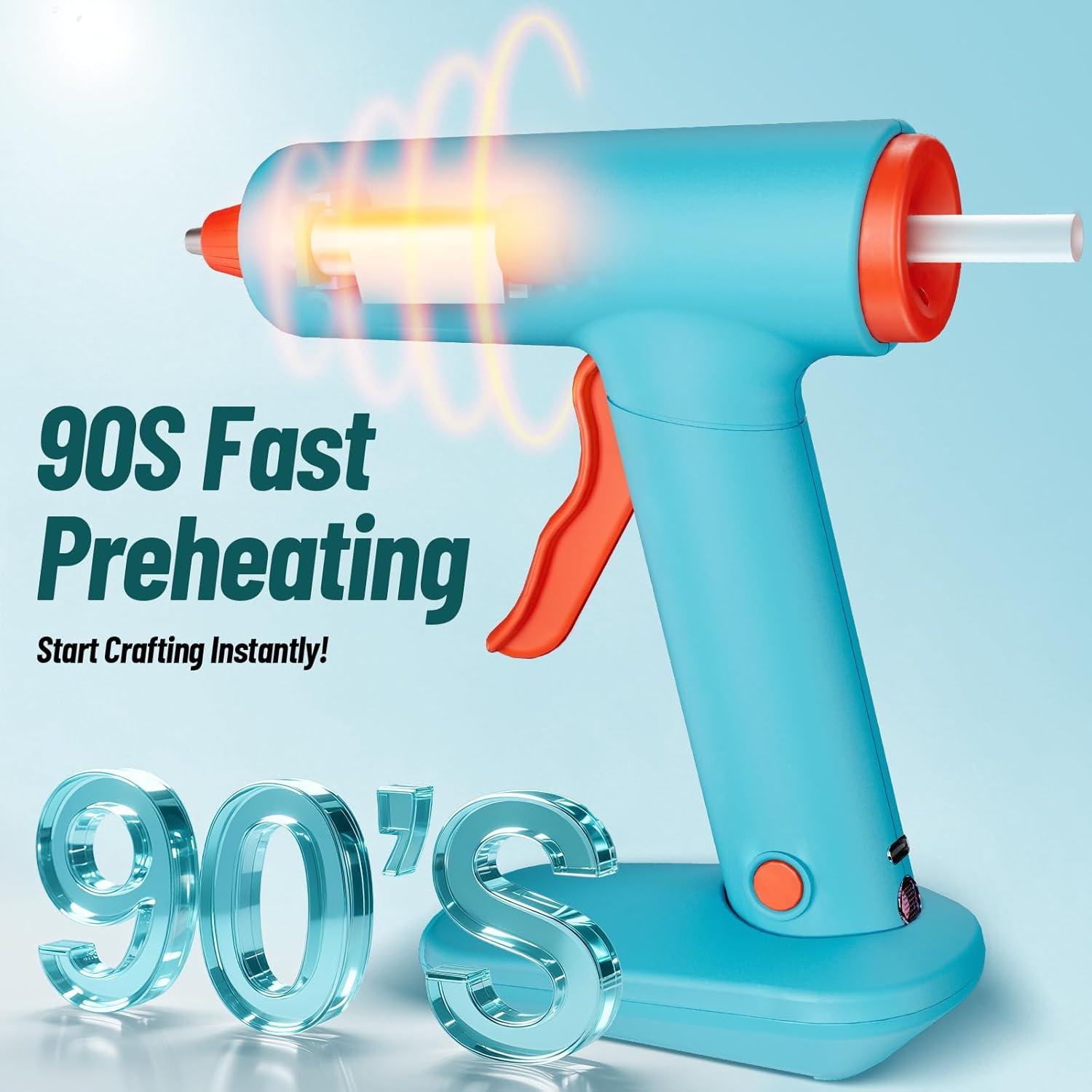 Pistola de Pegamento Caliente Inalámbrica DajiZynx 20W 30 Barritas