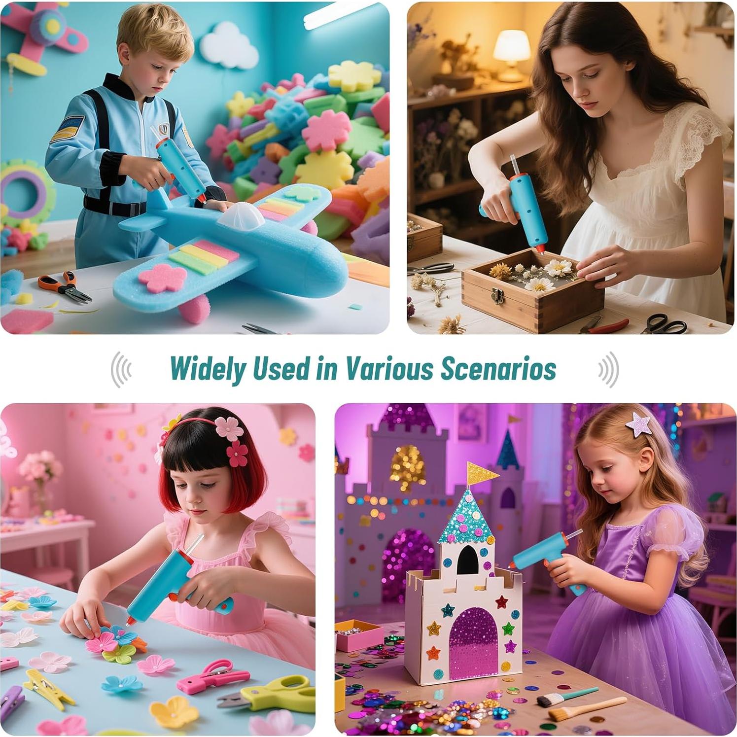 Pistola de Pegamento Caliente Inalámbrica DajiZynx 20W 30 Barritas