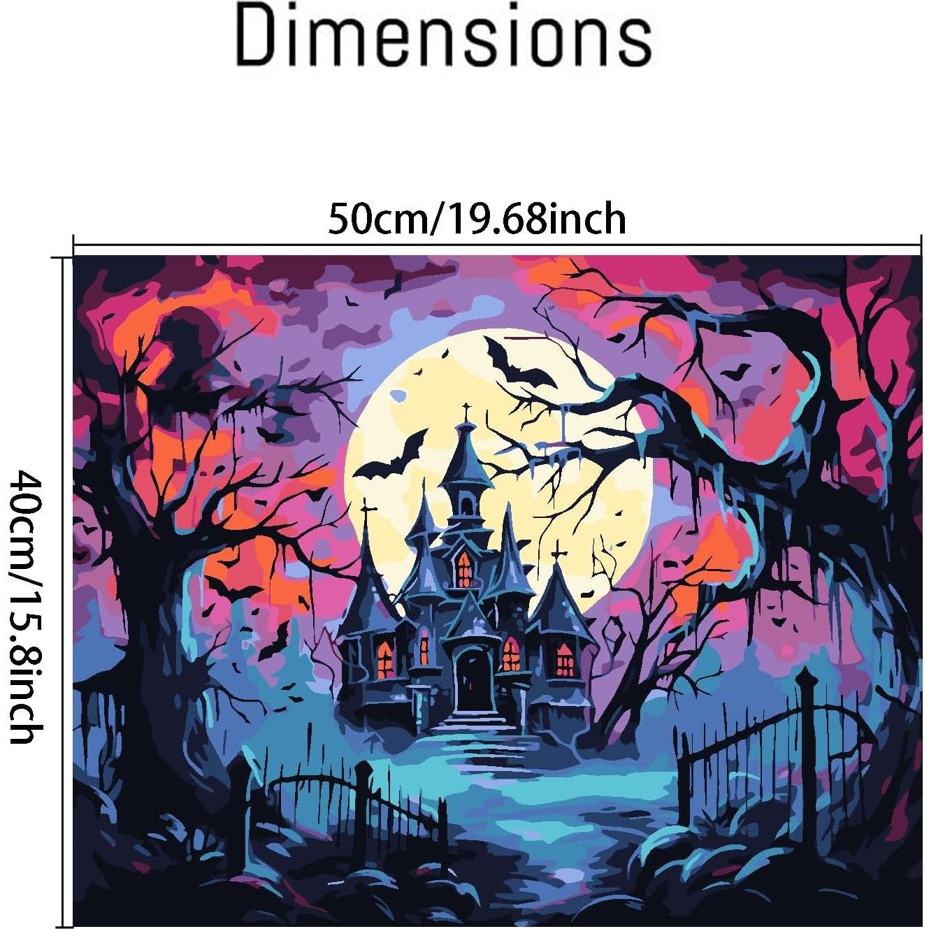 Kit de Pintura por Números Clendo Halloween 40.64x50.8 cm