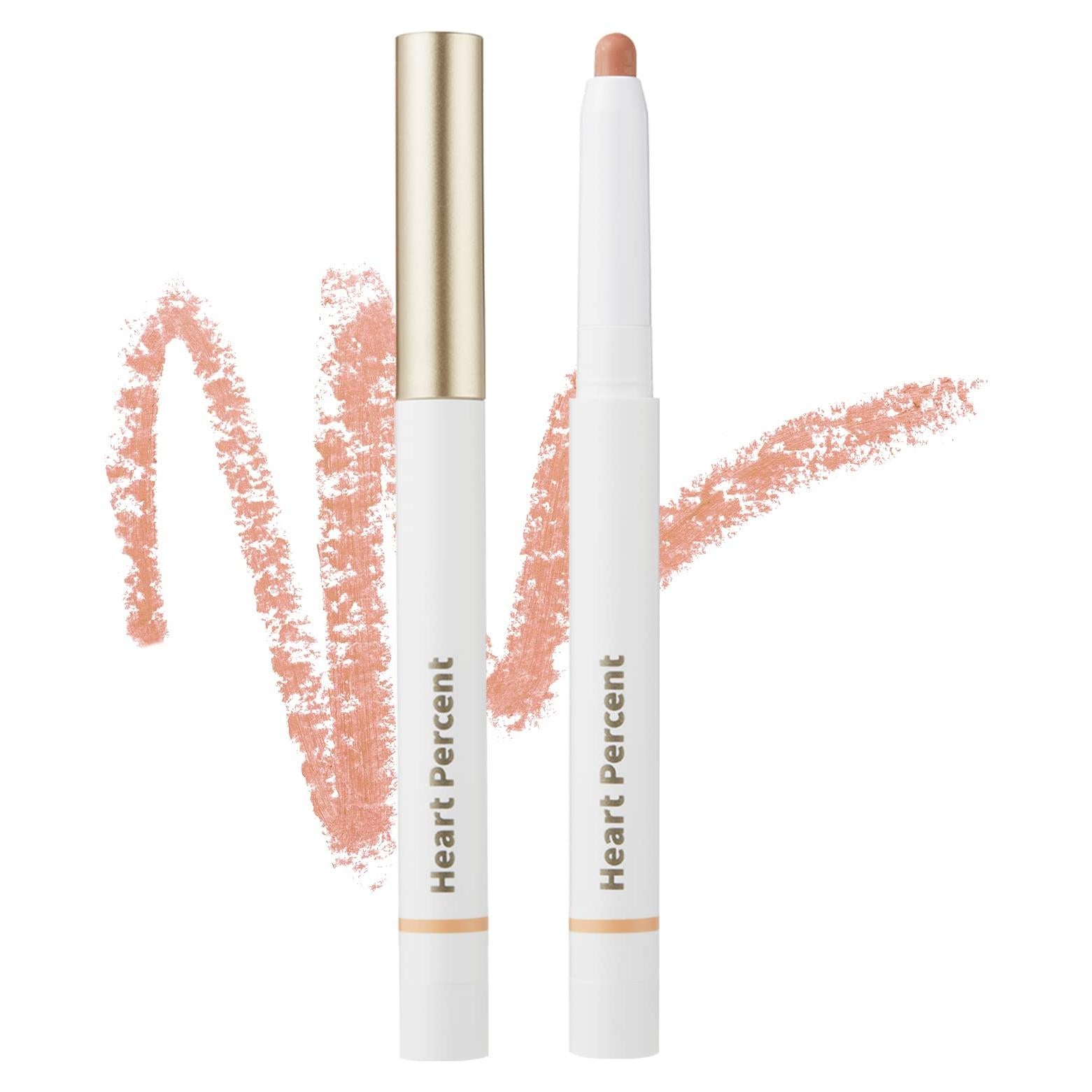 Heart Percent Dote On Mood Lip Liner Pencil, Long-Lasting Creamy Lip Crayon Smooth Lipliner Retractable Lipstick Overlip Line Color 0.8g, #01. Peach Beige