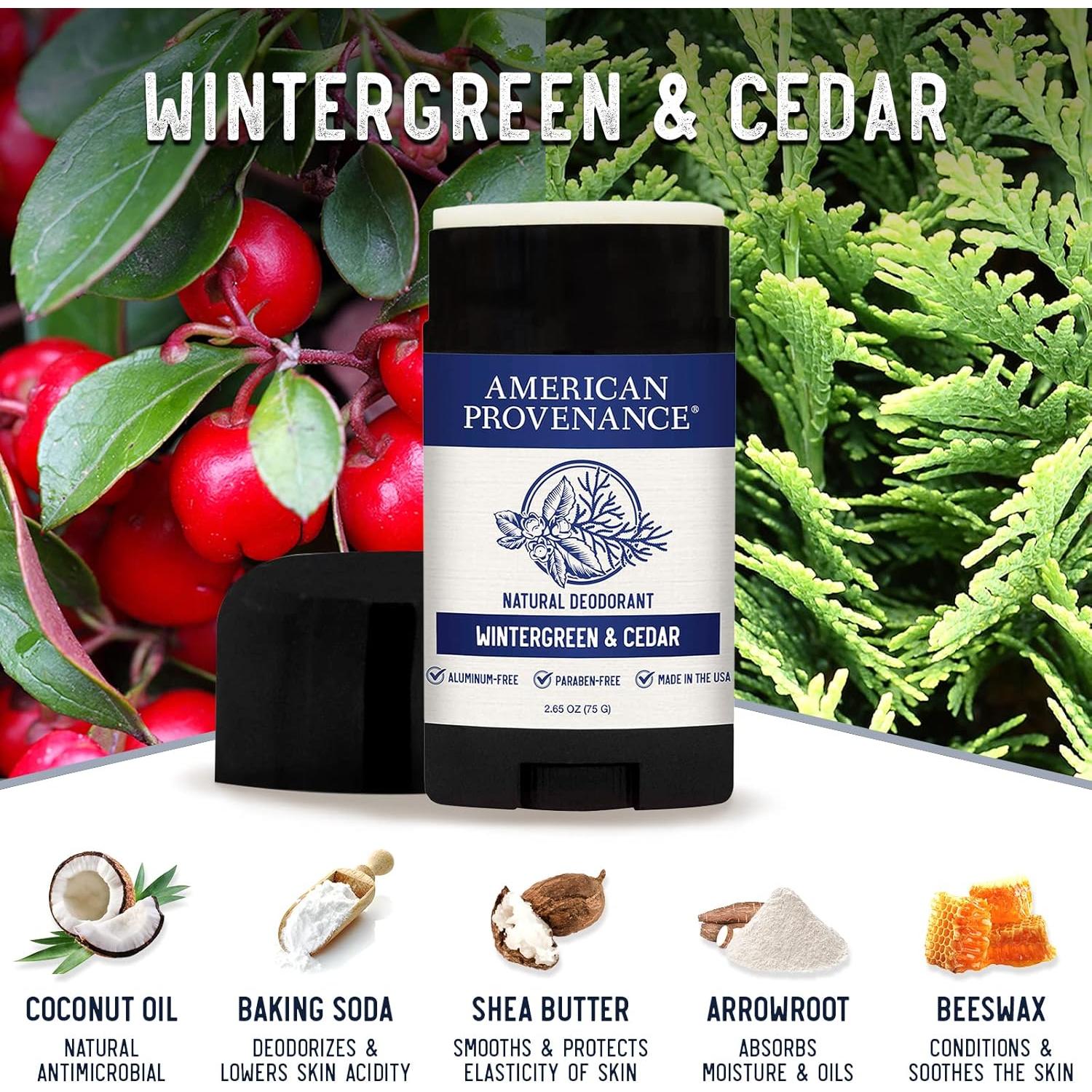 Desodorante Natural Americano Sin Aluminio 77g - Menta y Cedro