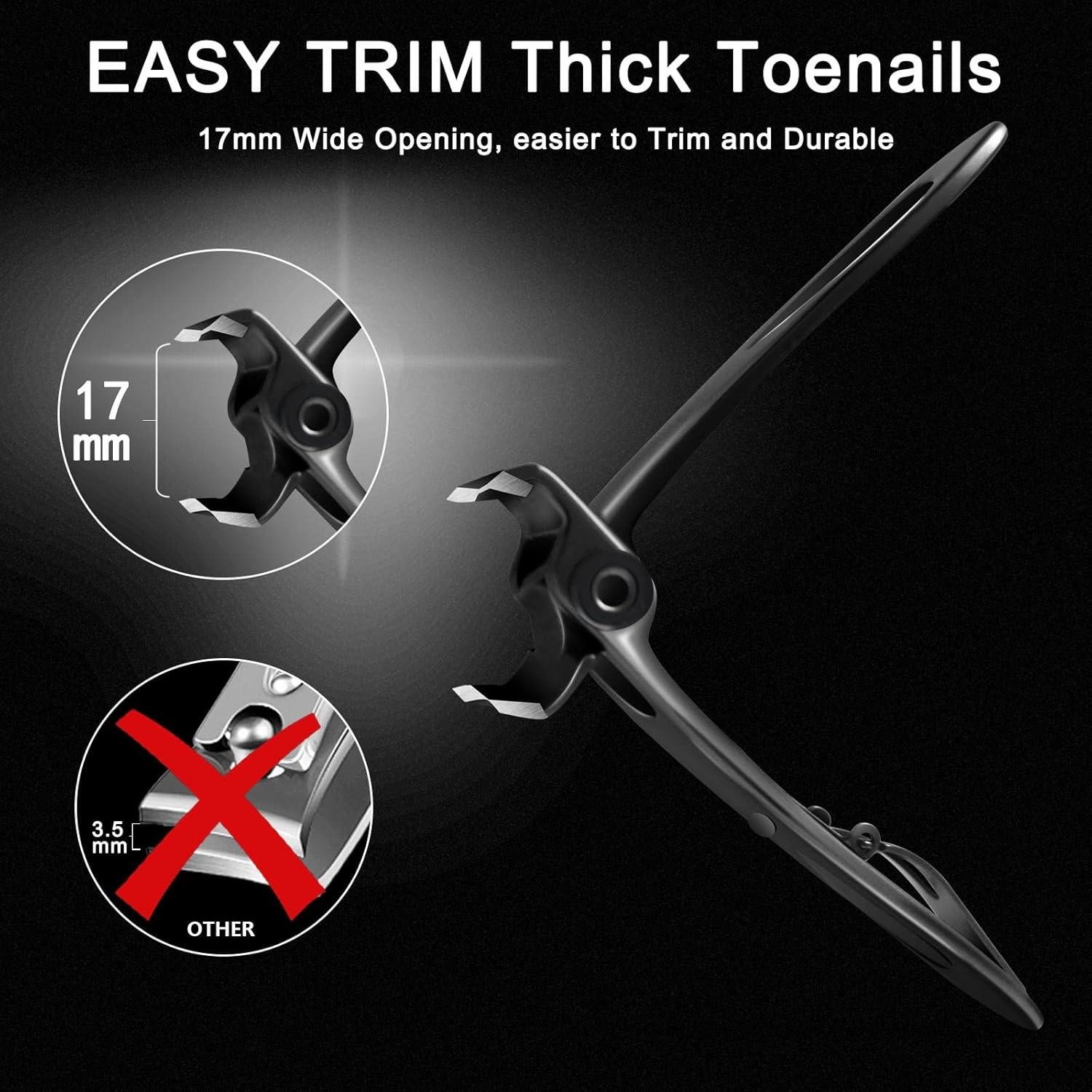 Cortauñas Gruesas Werlla con Mango Largo y Lima - 2 Piezas