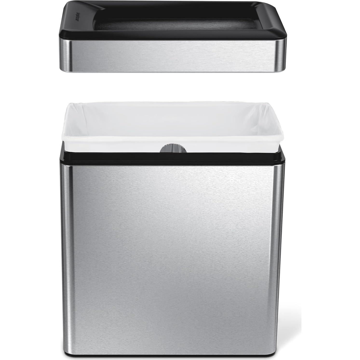 Bote de Basura Abierto 10L simplehuman Acero Inoxidable Cepillado