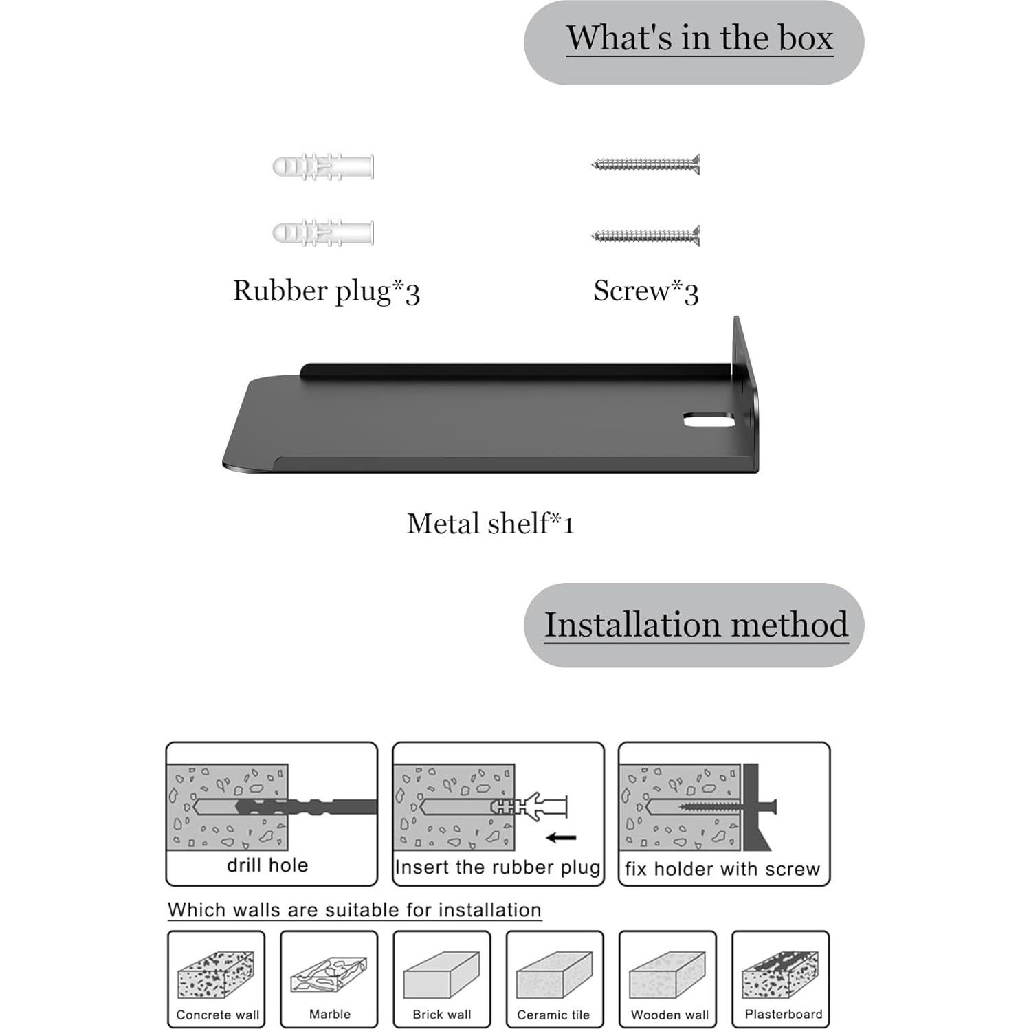 Estante de Pared Metal Universal NOTMBESTM para Altavoces y Proyectores