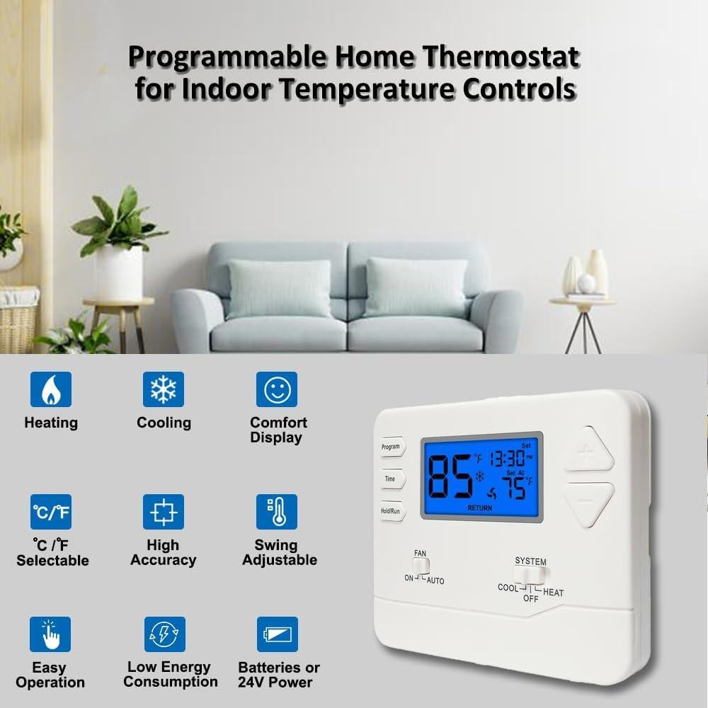 Termostato Digital Programable Miuputake STN605 Azul 24V