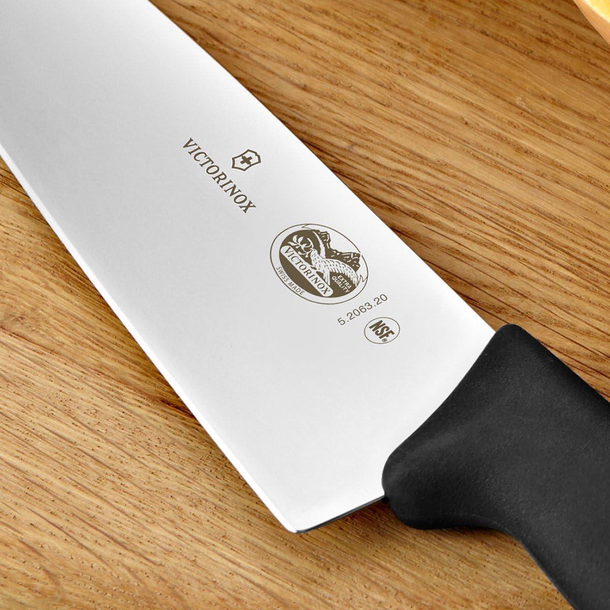 Cuchillo Chef Fibrox Pro Victorinox 20 cm + Afilador KitchenIQ