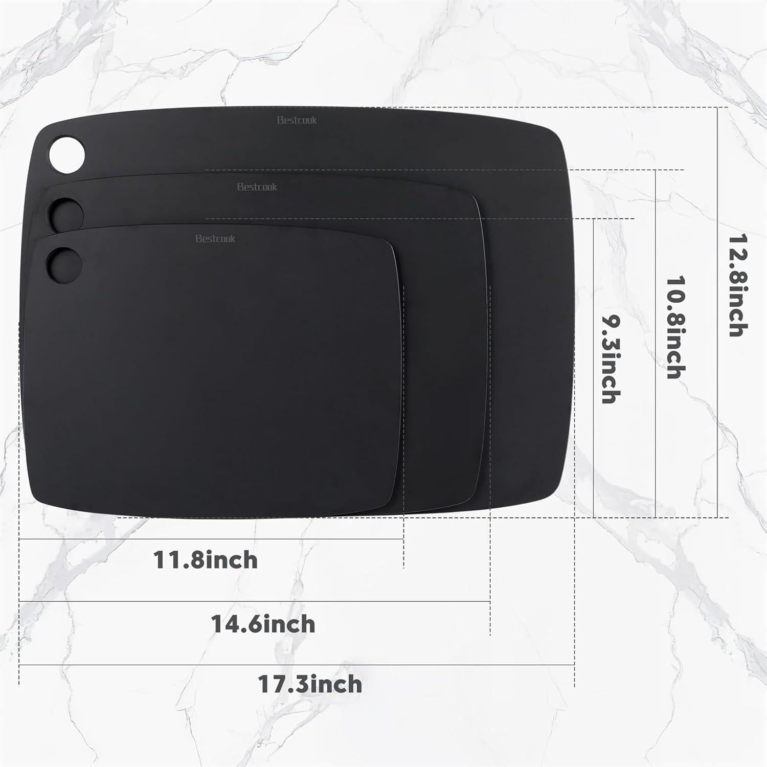 Tabla de Cortar Ecológica BESTCOOK 37.1x27.4cm Negra