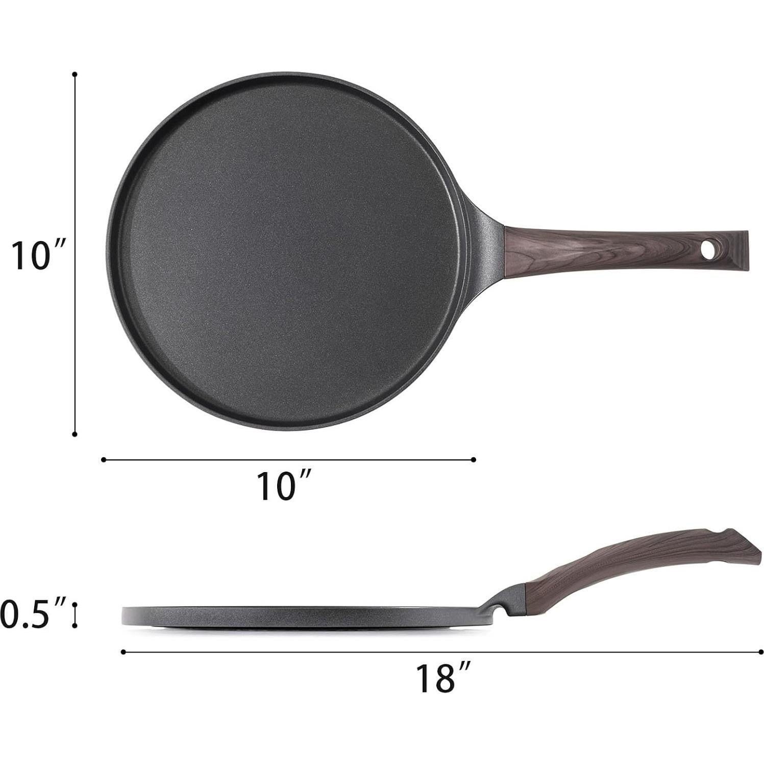 Sartén para Crepas SENSARTE 10" Antiadherente Granito Negro