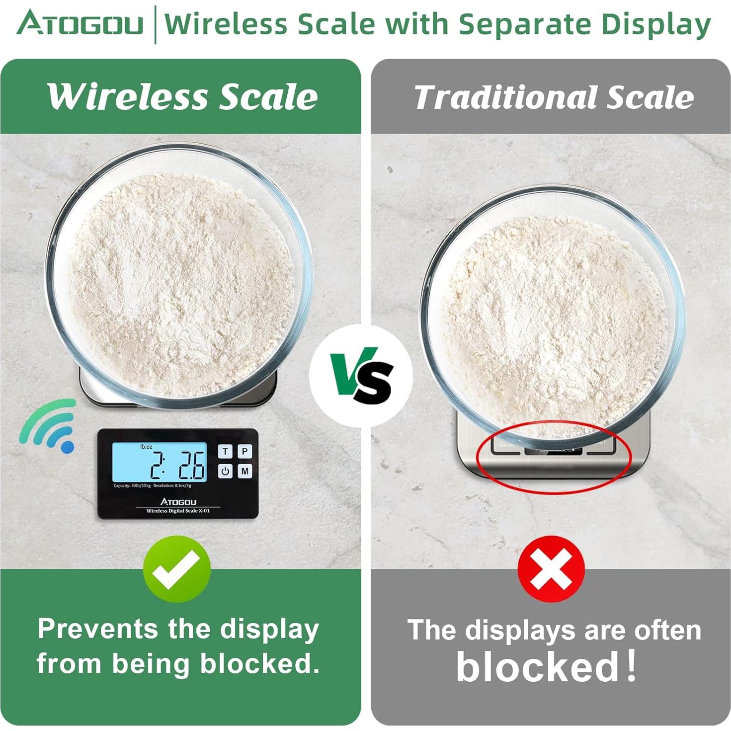 Báscula de Cocina Digital Aotgou 15kg Acero Inoxidable