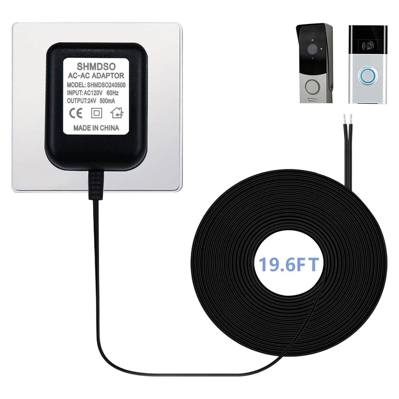 Adaptador de Alimentación 24V SHMDSO para Timbres Inteligentes 5.97m