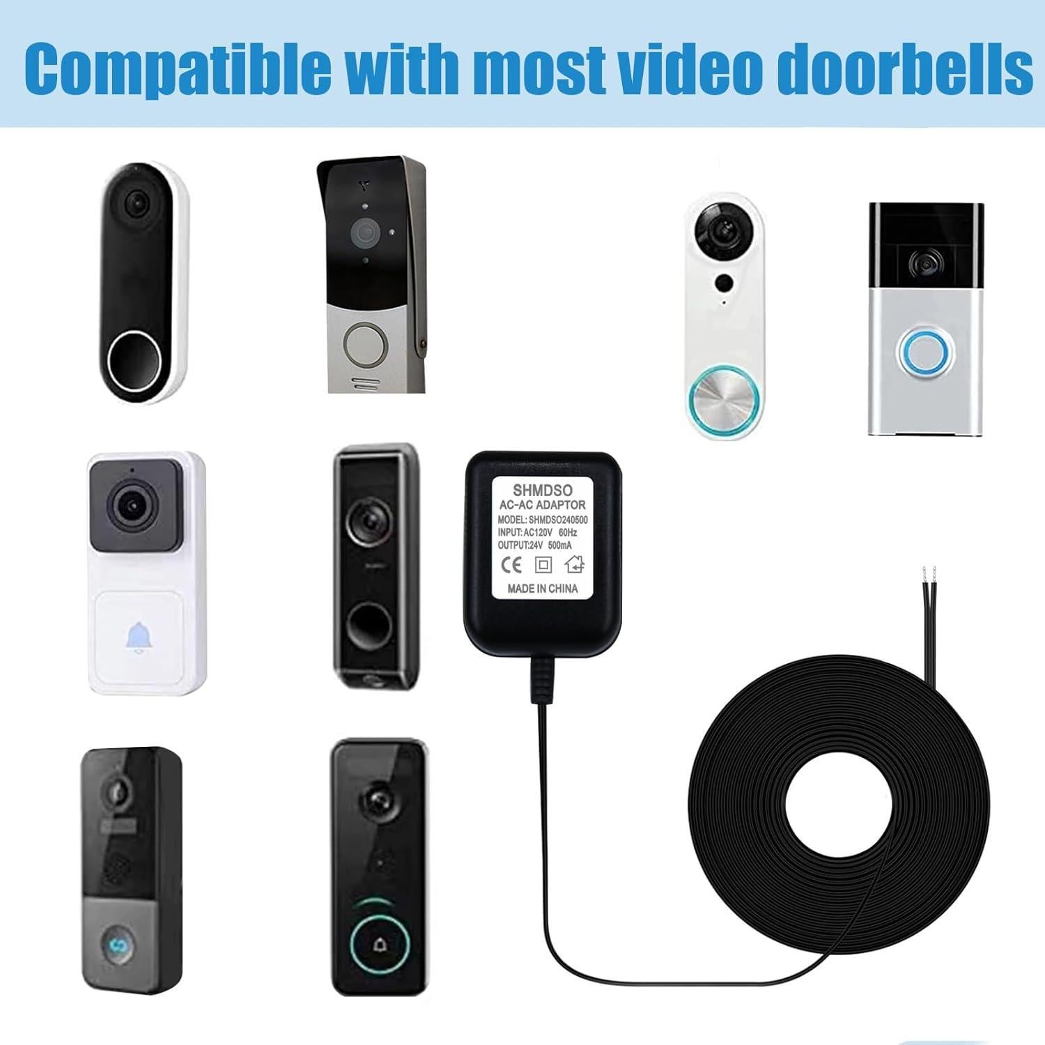 Adaptador de Alimentación 24V SHMDSO para Timbres Inteligentes 5.97m