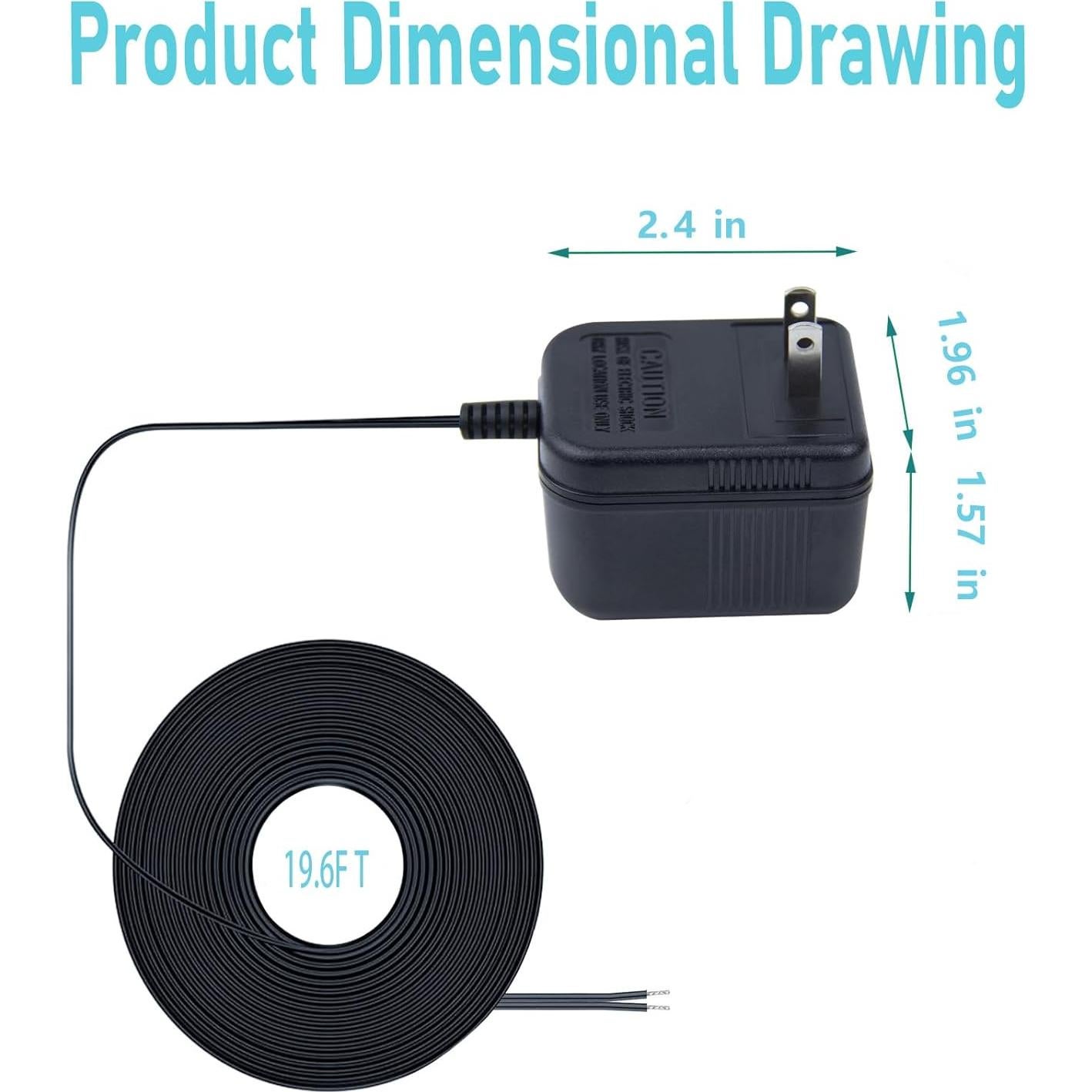 Adaptador de Alimentación 24V SHMDSO para Timbres Inteligentes 5.97m