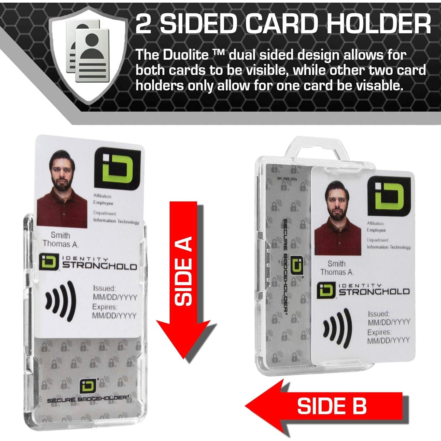 Soporte ID Stronghold Duolite para 2 Tarjetas con Cordón