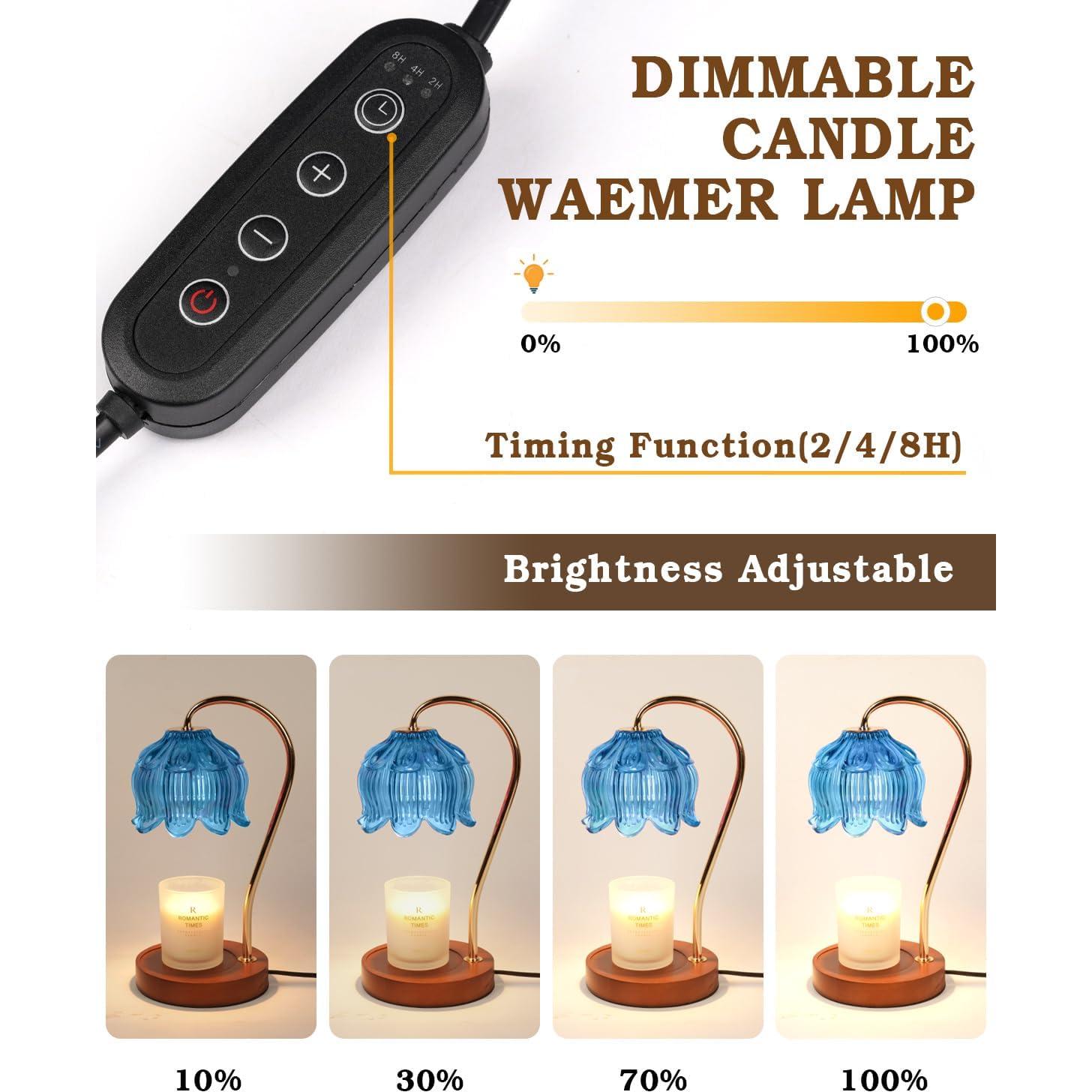 Lámpara Calentadora de Velas Funistree Azul con Temporizador