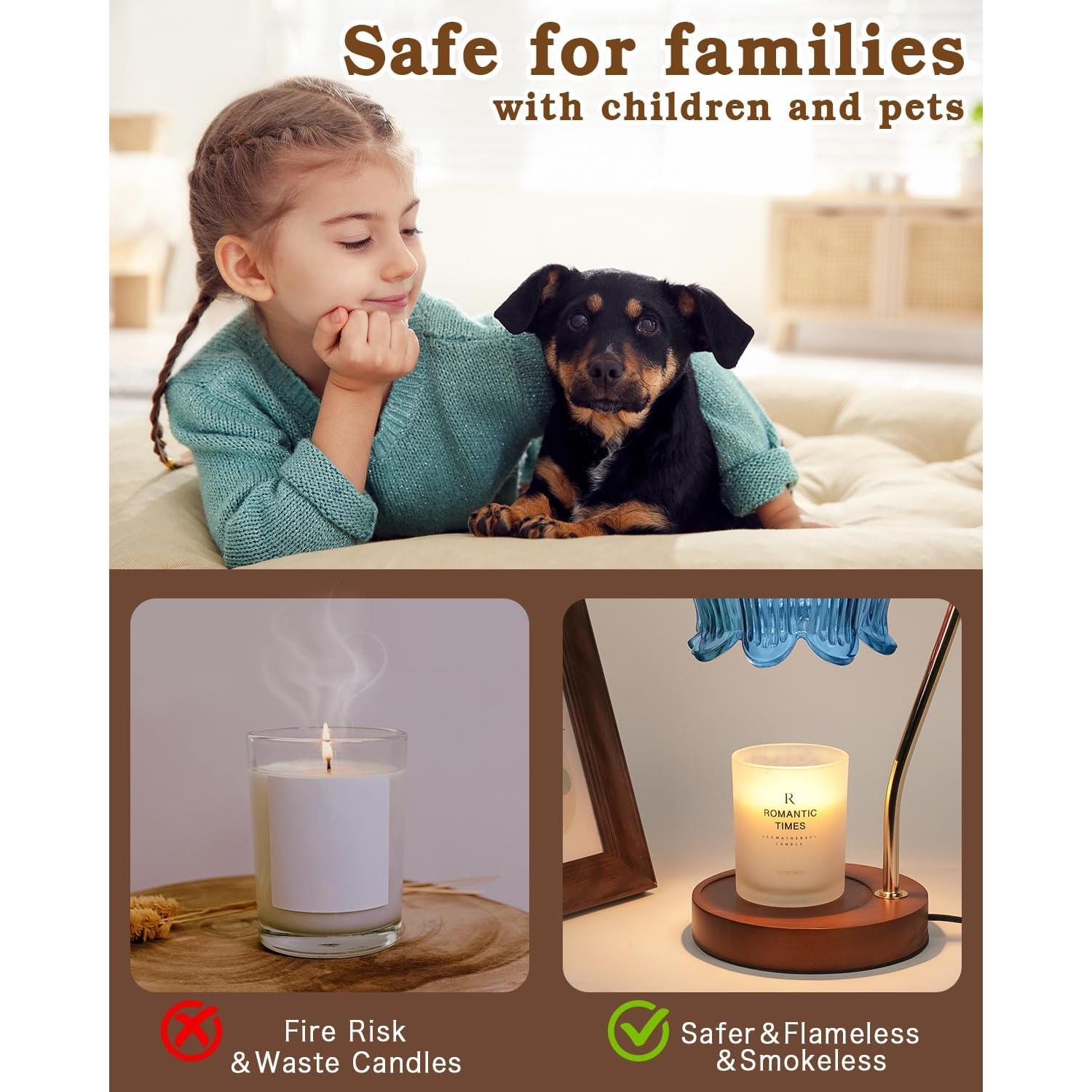 Lámpara Calentadora de Velas Funistree Azul con Temporizador