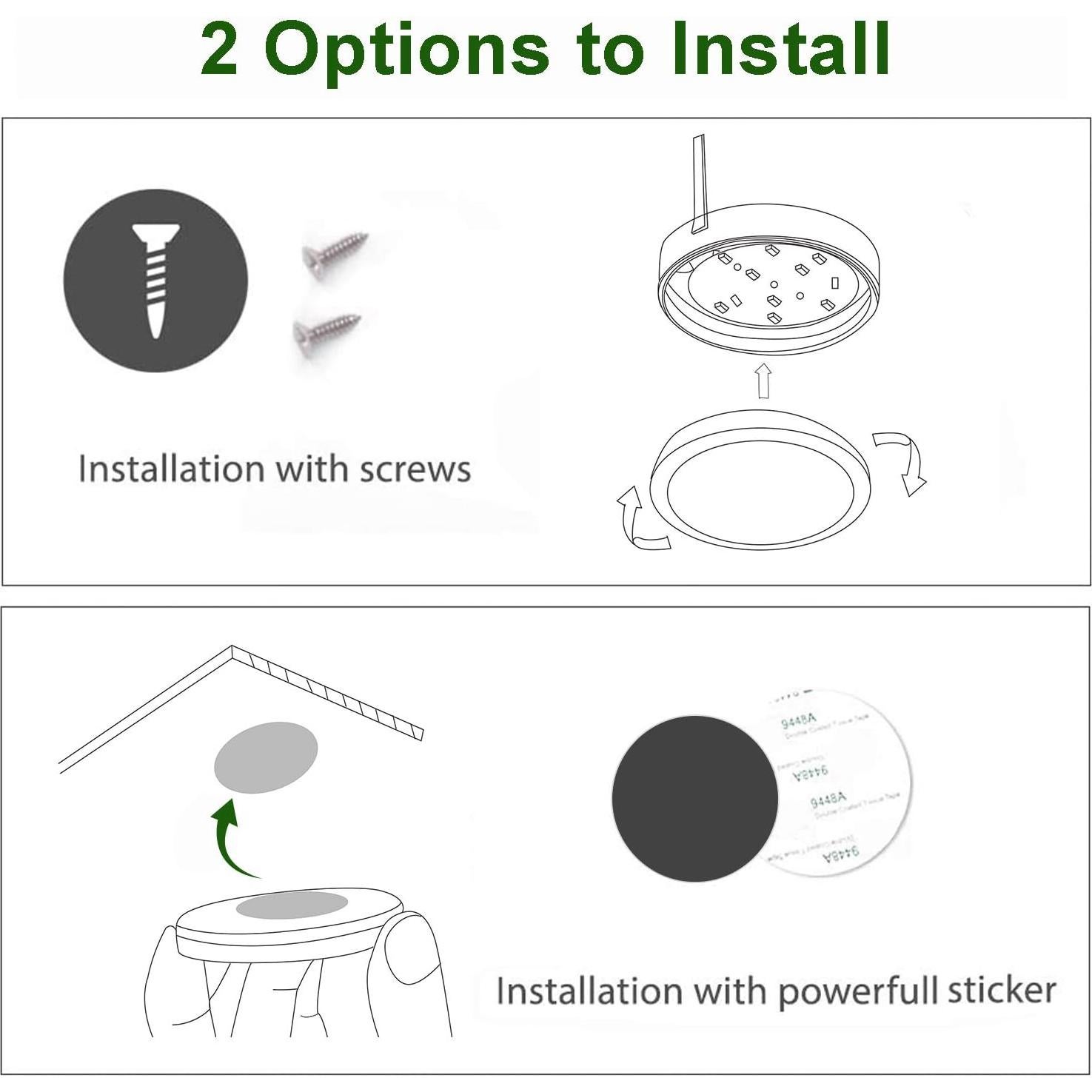 Kit de Iluminación LED AIBOO 3 Luces Regulables Blanco Cálido