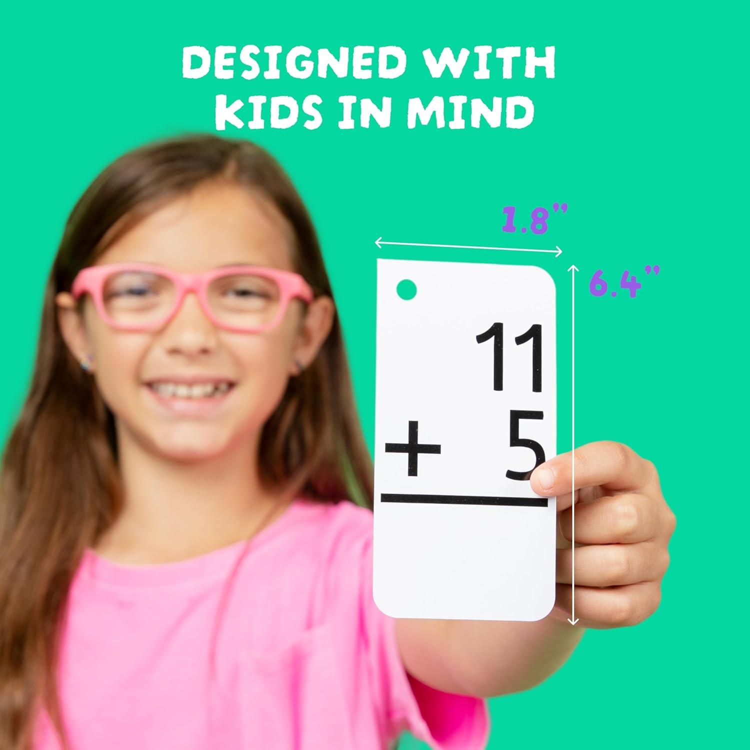 Tarjetas de Sumas Star Right 169 Piezas para Niños 4-8 Años