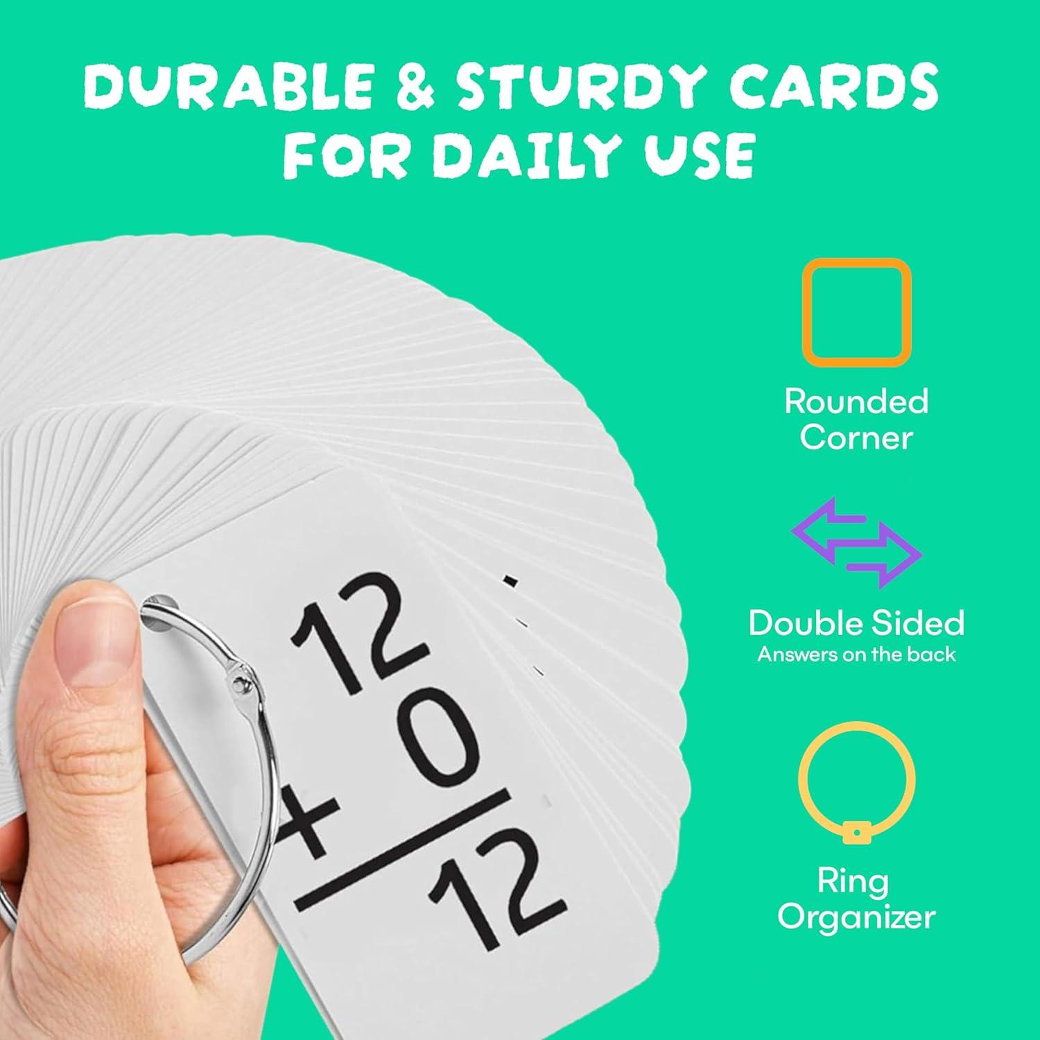 Tarjetas de Sumas Star Right 169 Piezas para Niños 4-8 Años