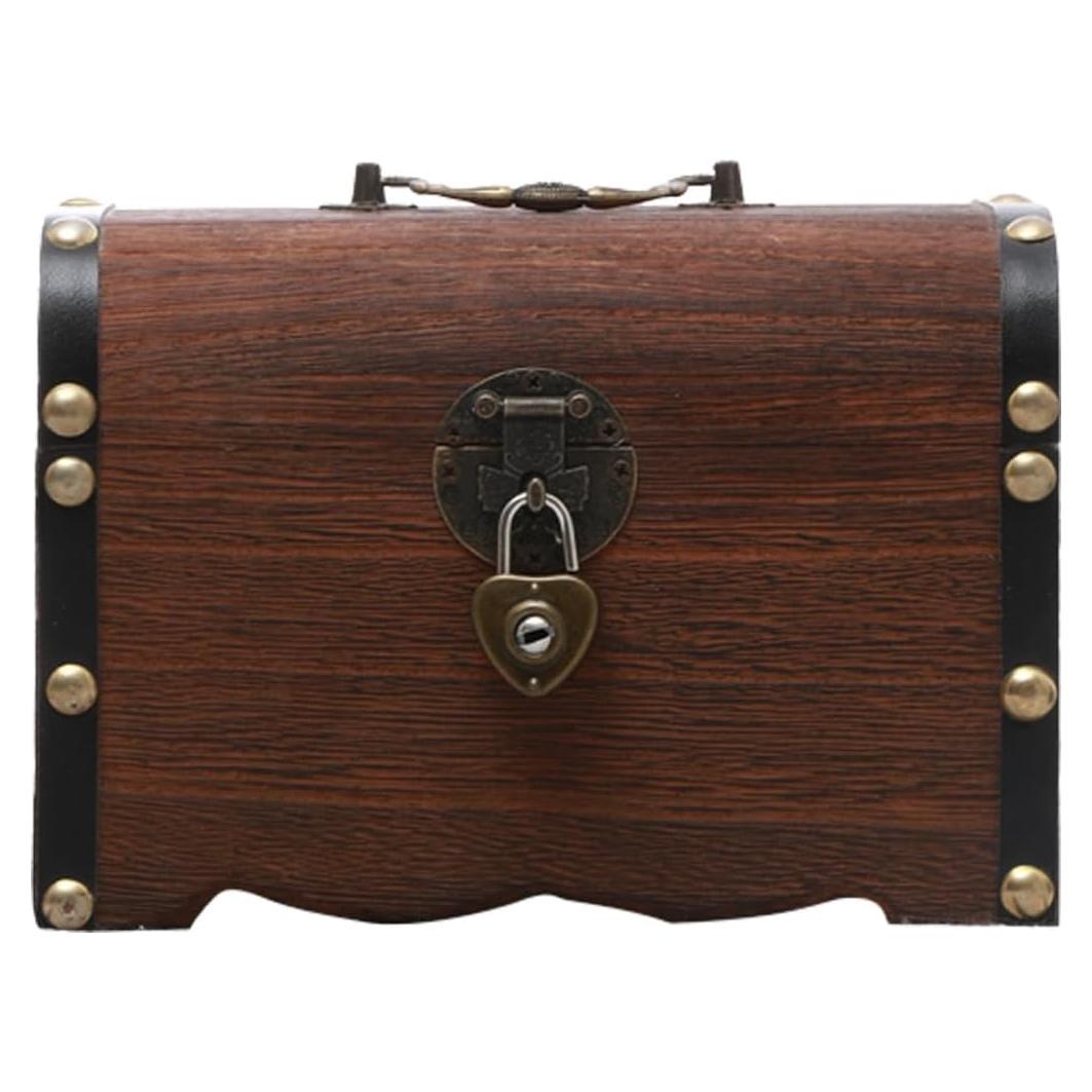 Alcancía de Madera Vintage Ragyzity con Cerradura Grande