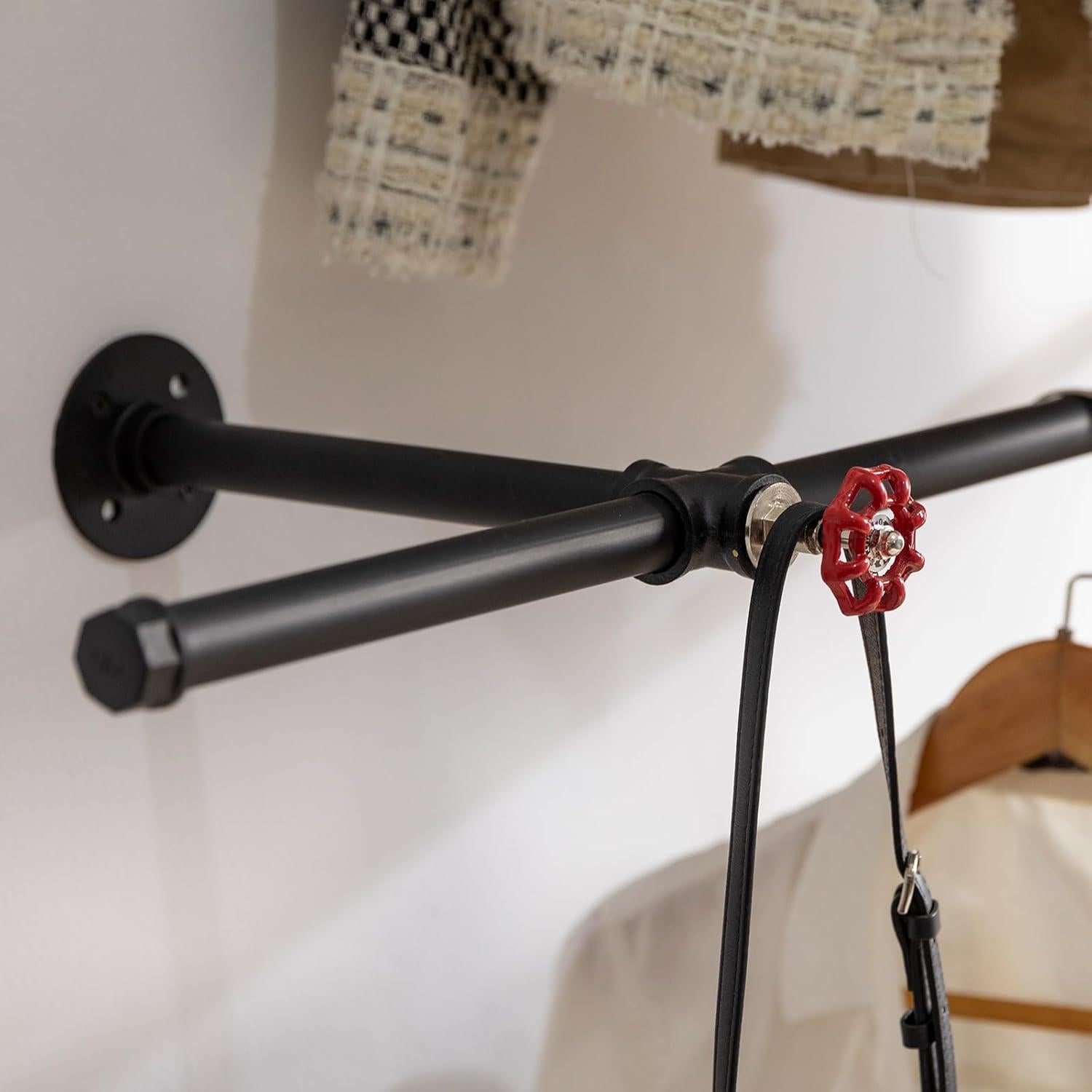 Perchero de Ropa Montado en Pared Homeyeeng Industrial 22.68kg