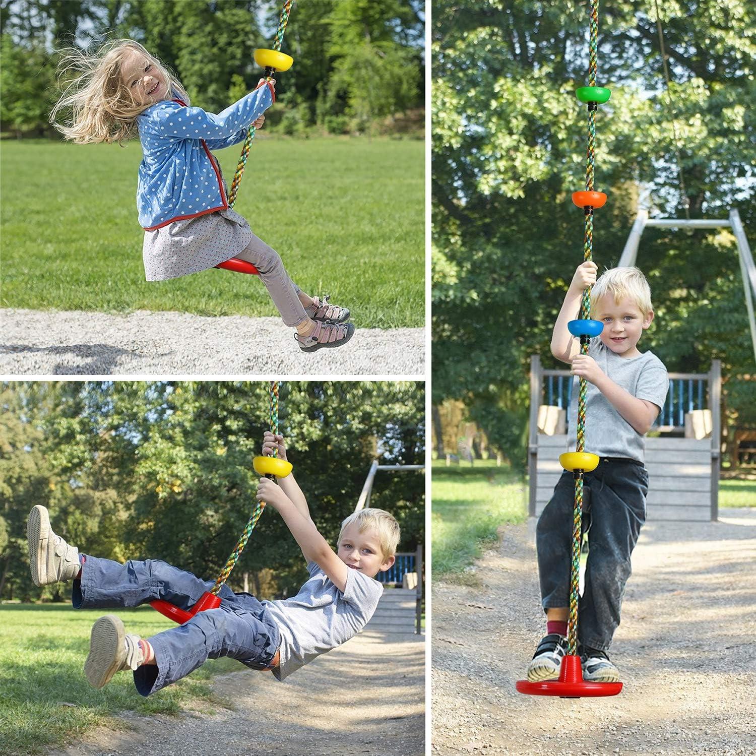 Columpio de Disco Fentin para Niños - Azul, 30.48 cm