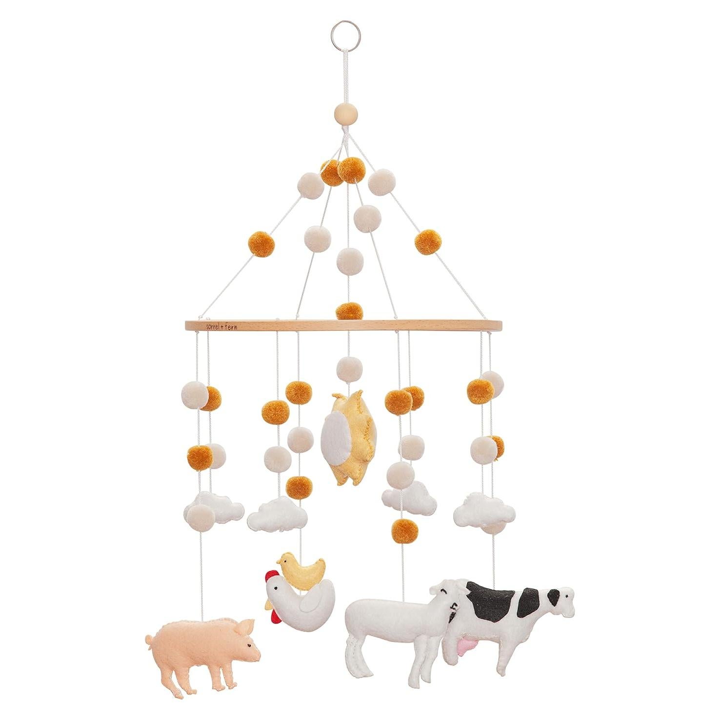 Móvil de Cuna Sorrel + Fern Animales de Granja Ajustable