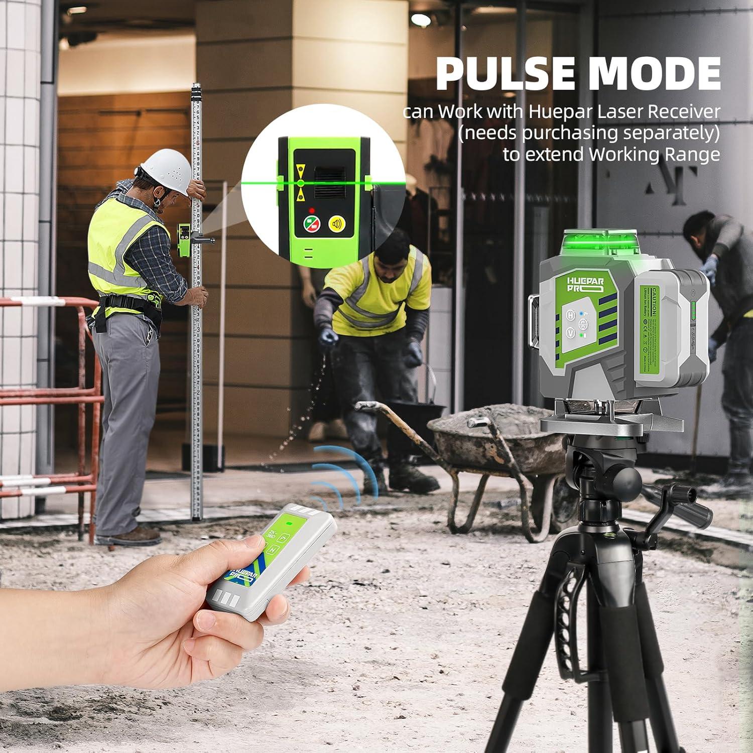 Nivel Láser 4D Huepar ZK04CG Verde Autonivelante 8000mAh