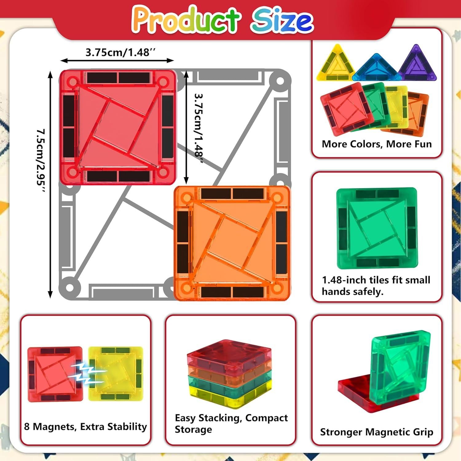 Mini Azulejos Magnéticos 36pcs Felikray Juguete Educativo