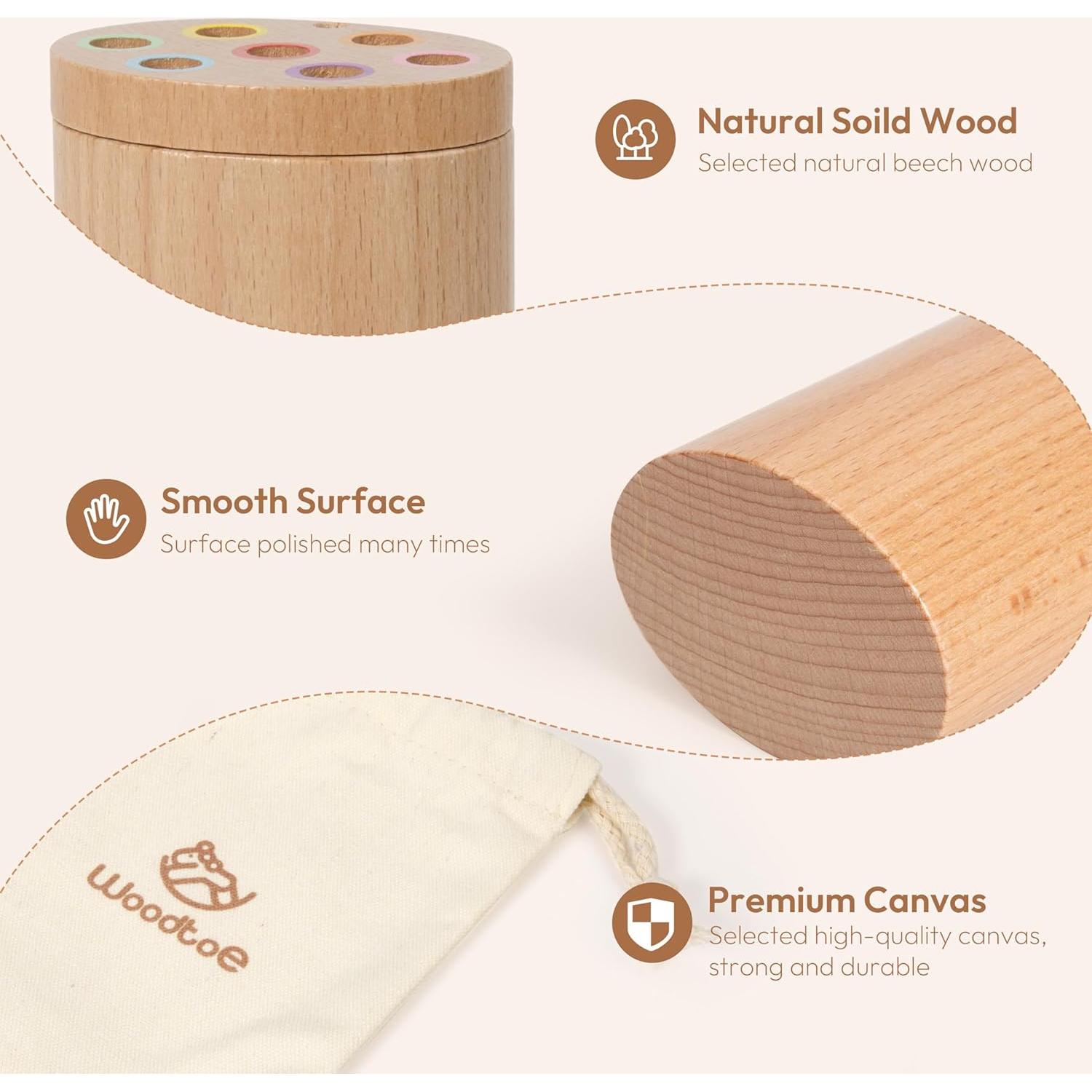 Juguete Montessori de Palitos de Madera Woodtoe - 14 Piezas