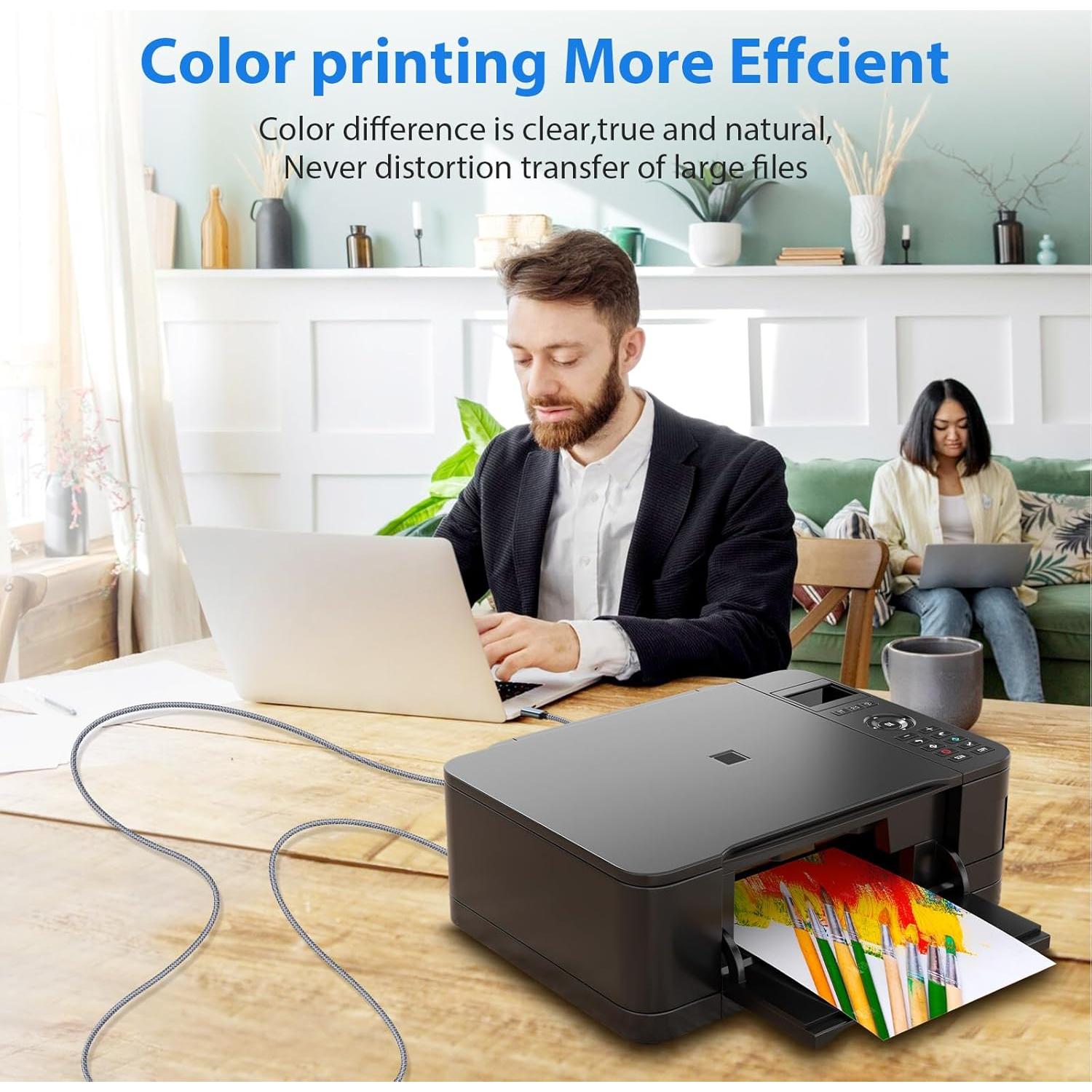 Cable USB B a C 3.05 m AIAUXAI para impresoras y escáneres