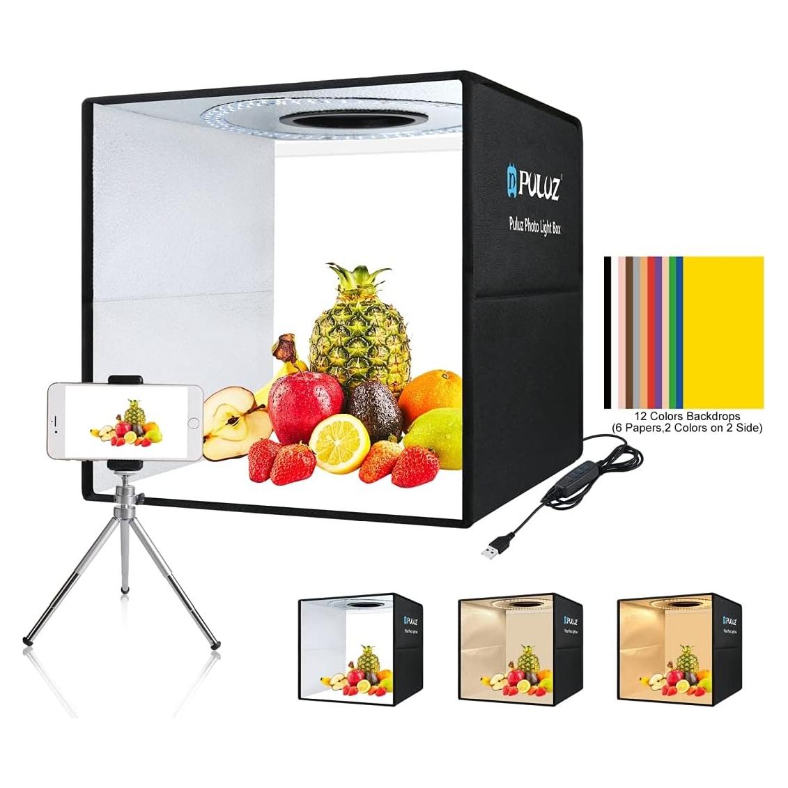 Caja de Luz para Fotos 40x40 cm Hongbang 3 Temperaturas Ajustables