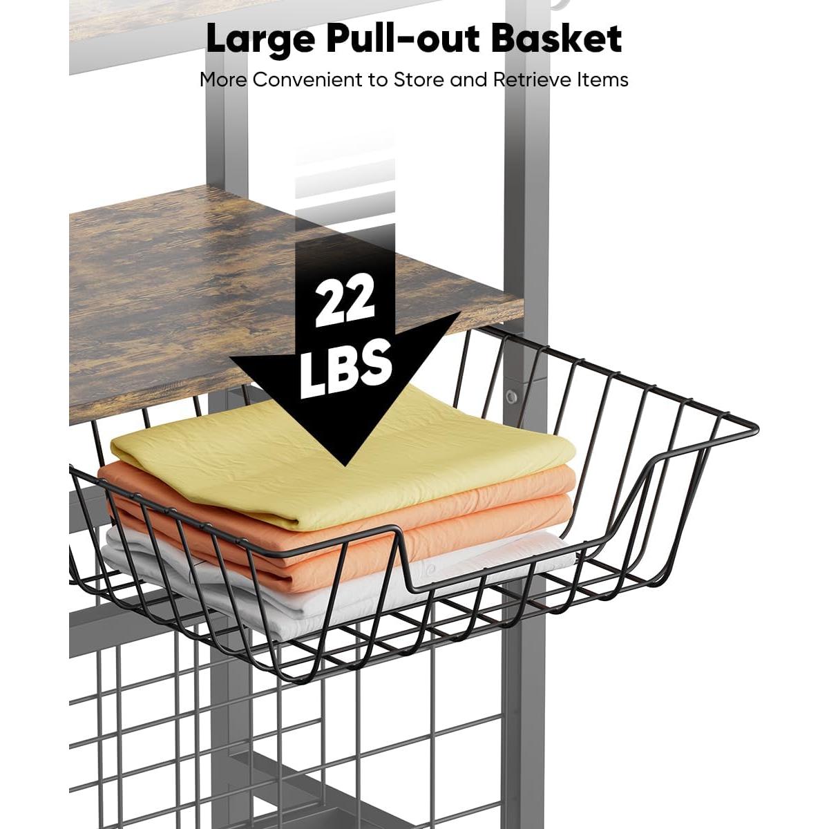 Carro de Prensa Térmica Móvil Ardier con Canasta y Ganchos